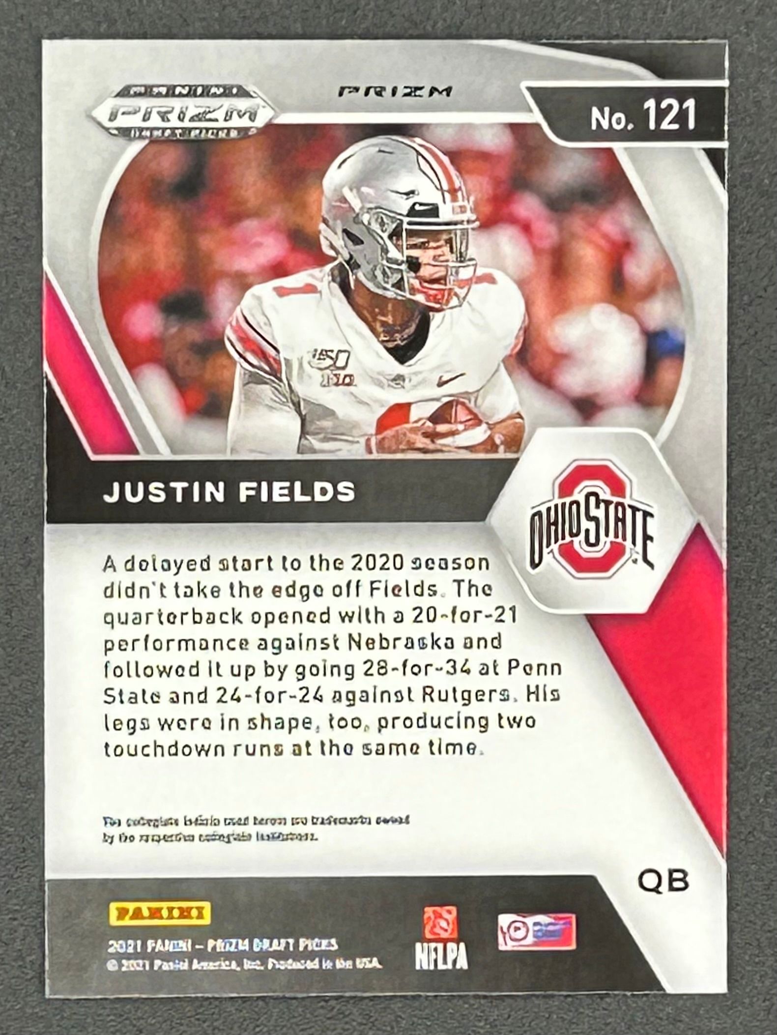 Justin Fields 2021 Panini Prizm Draft Picks Prizms Gold Ice #121 at PristineAuction.com Justin Fields 2021 Panini Prizm Draft Picks Prizms Gold Ice #121 at PristineAuction.com
