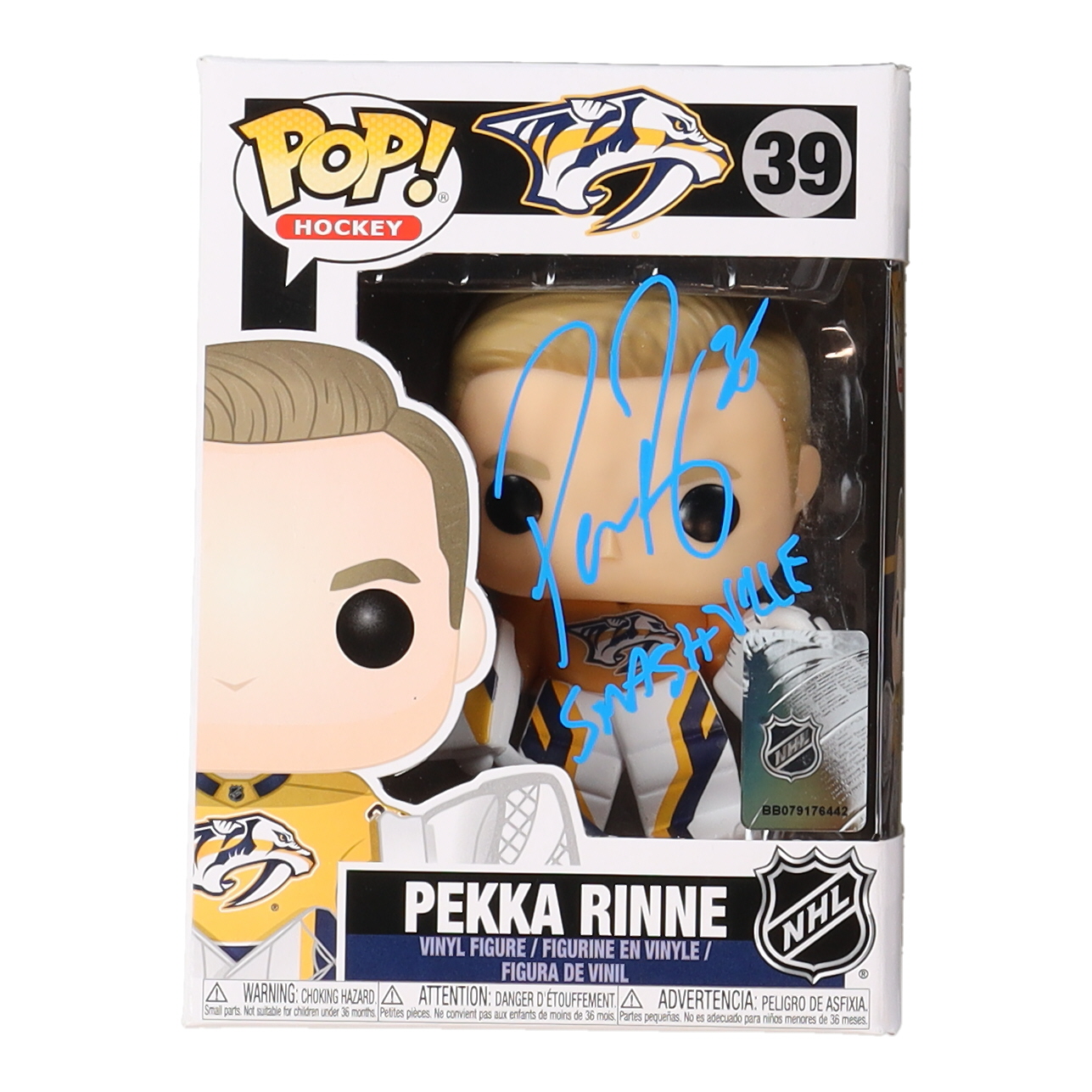 Pekka Rinne Signed Predators #39 Funko Pop! Vinyl Figure Inscribed "Smashville" (JSA) at PristineAuction.com Pekka Rinne Signed Predators #39 Funko Pop! Vinyl Figure Inscribed "Smashville" (JSA) at PristineAuction.com
