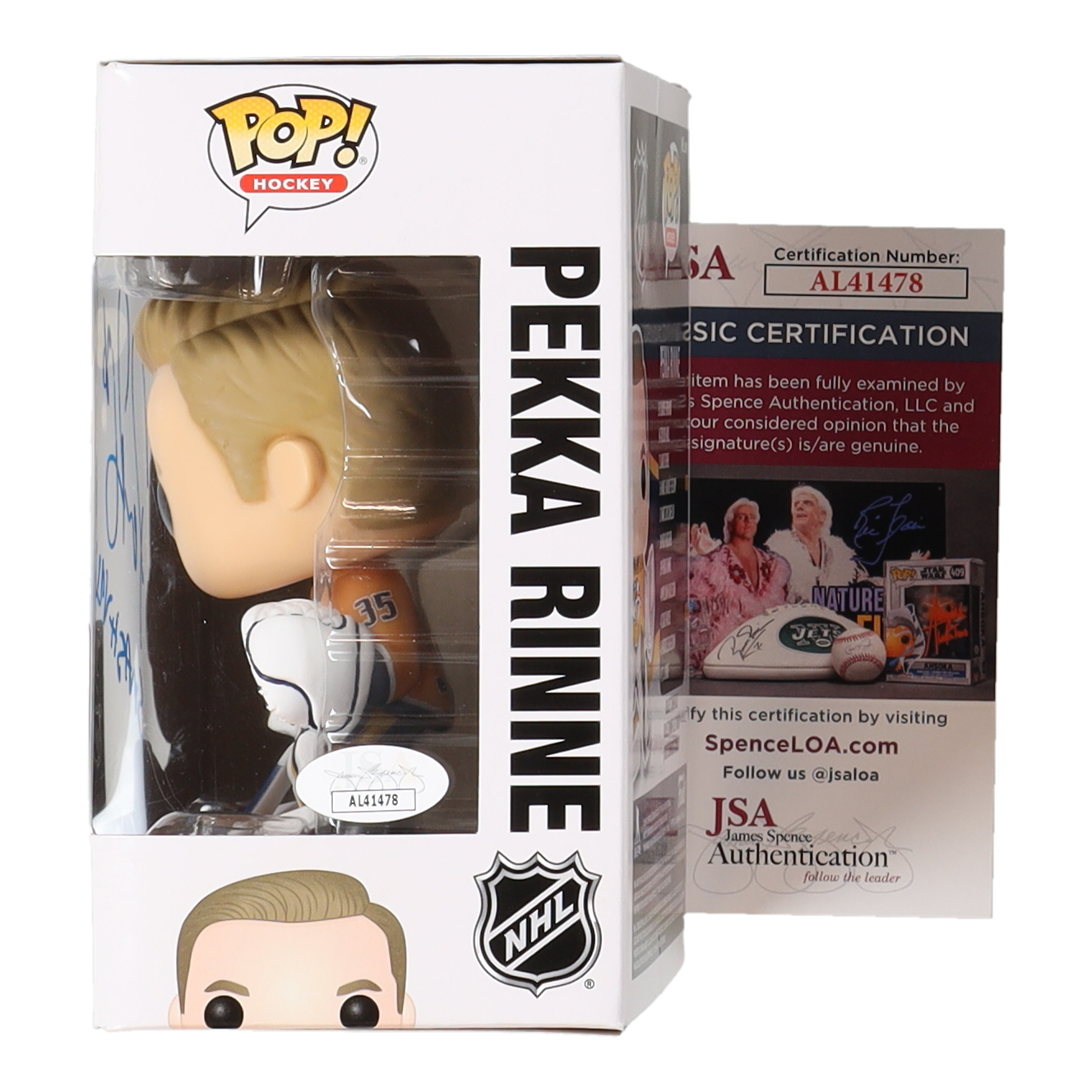 Pekka Rinne Signed Predators #39 Funko Pop! Vinyl Figure Inscribed "Smashville" (JSA) at PristineAuction.com Pekka Rinne Signed Predators #39 Funko Pop! Vinyl Figure Inscribed "Smashville" (JSA) at PristineAuction.com