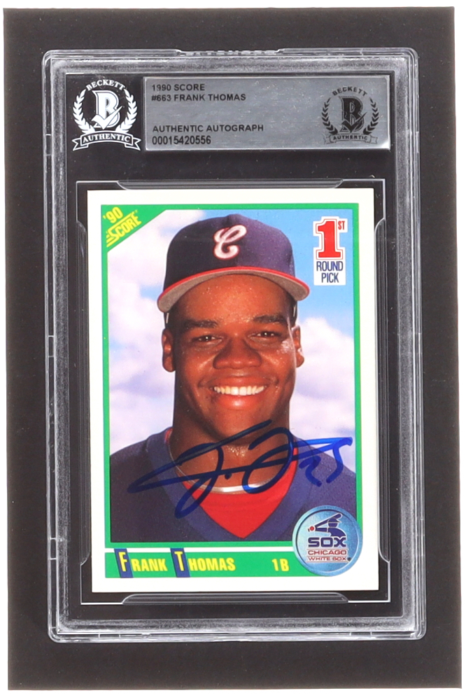 Frank Thomas Signed 1990 Score #663 RC (BGS) at PristineAuction.com Frank Thomas Signed 1990 Score #663 RC (BGS) at PristineAuction.com