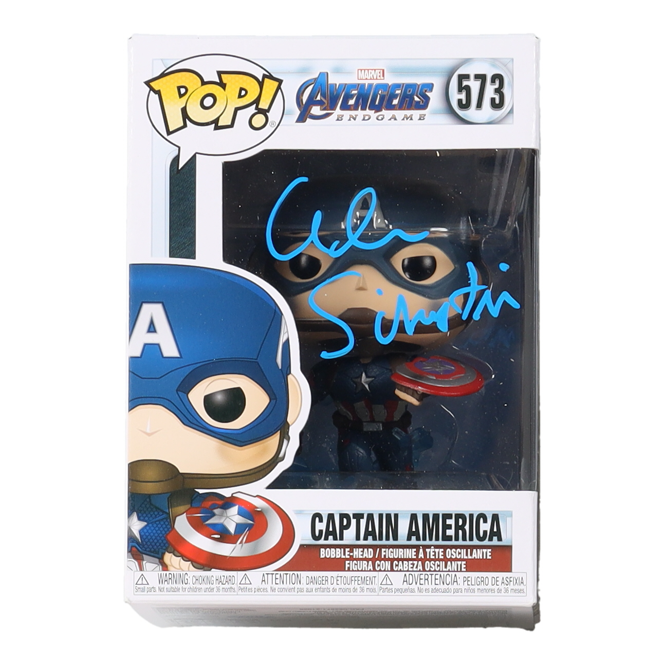 Alan Silvestri Signed "Avengers: Endgame" #573 Captain America Funko Pop! Vinyl Figure (AutographCOA) at PristineAuction.com Alan Silvestri Signed "Avengers: Endgame" #573 Captain America Funko Pop! Vinyl Figure (AutographCOA) at PristineAuction.com