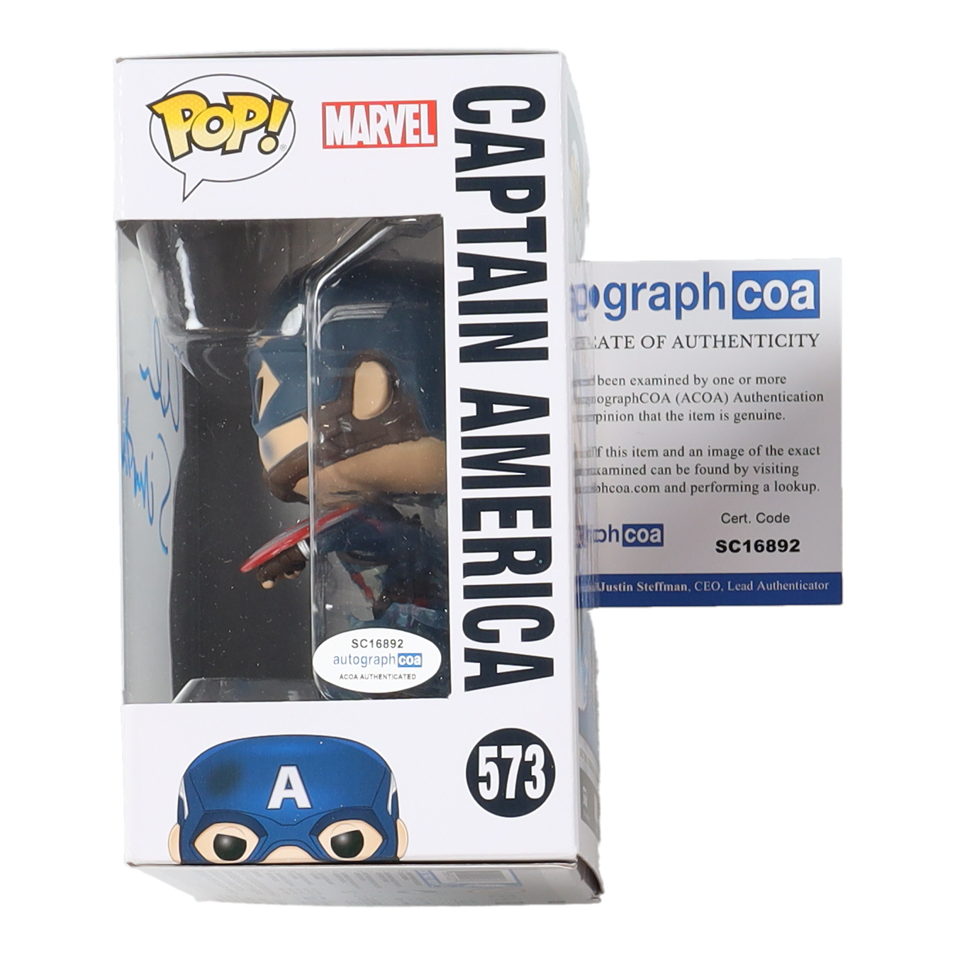 Alan Silvestri Signed "Avengers: Endgame" #573 Captain America Funko Pop! Vinyl Figure (AutographCOA) at PristineAuction.com Alan Silvestri Signed "Avengers: Endgame" #573 Captain America Funko Pop! Vinyl Figure (AutographCOA) at PristineAuction.com