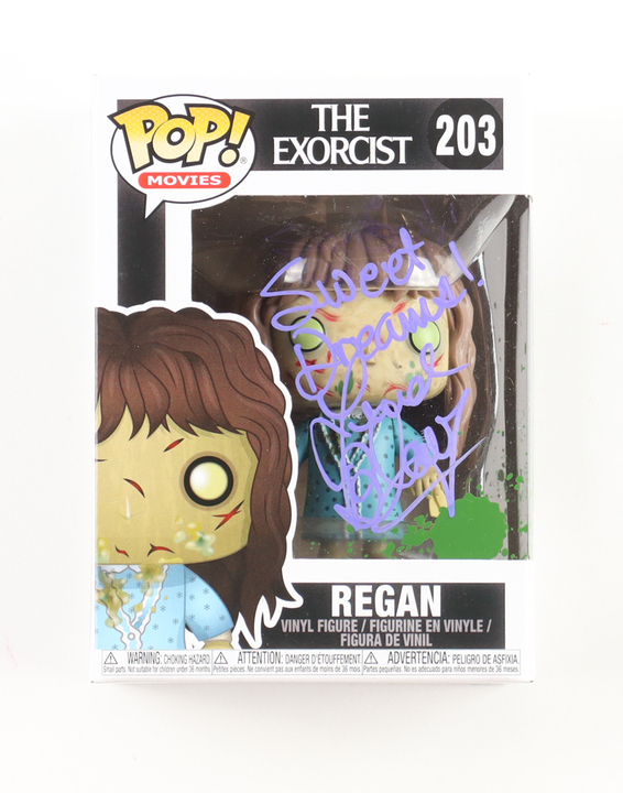 Linda Blair Signed "The Exorcist" #203 Regan Funko Pop! Vinyl Figure Inscribed "Sweet Dreams!" (AutographCOA) at PristineAuction.com Linda Blair Signed "The Exorcist" #203 Regan Funko Pop! Vinyl Figure Inscribed "Sweet Dreams!" (AutographCOA) at PristineAuction.com