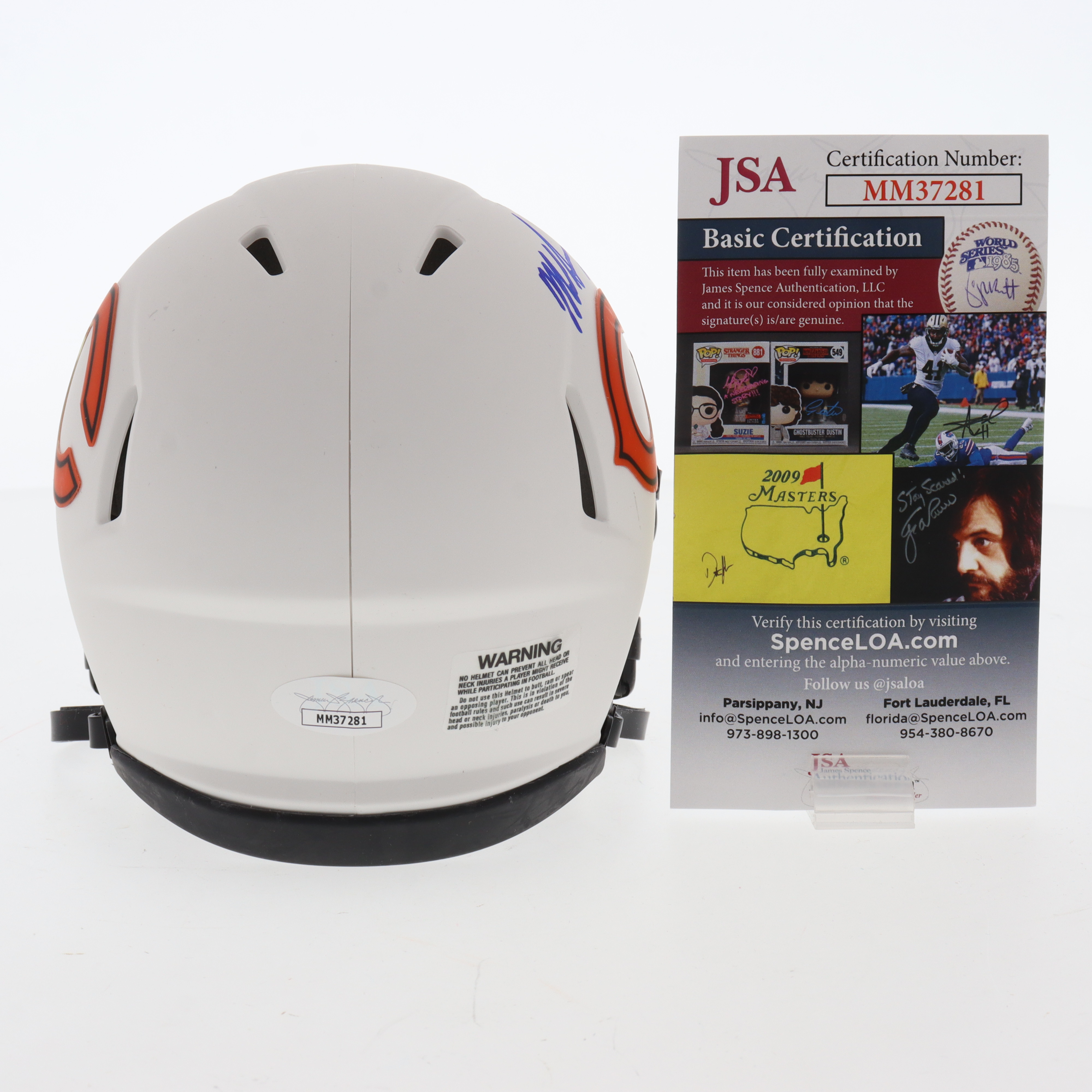 Mike Singletary Signed Bears Lunar Eclipse Alternate Speed Mini Helmet Inscribed "HOF 98" (JSA) at PristineAuction.com Mike Singletary Signed Bears Lunar Eclipse Alternate Speed Mini Helmet Inscribed "HOF 98" (JSA) at PristineAuction.com