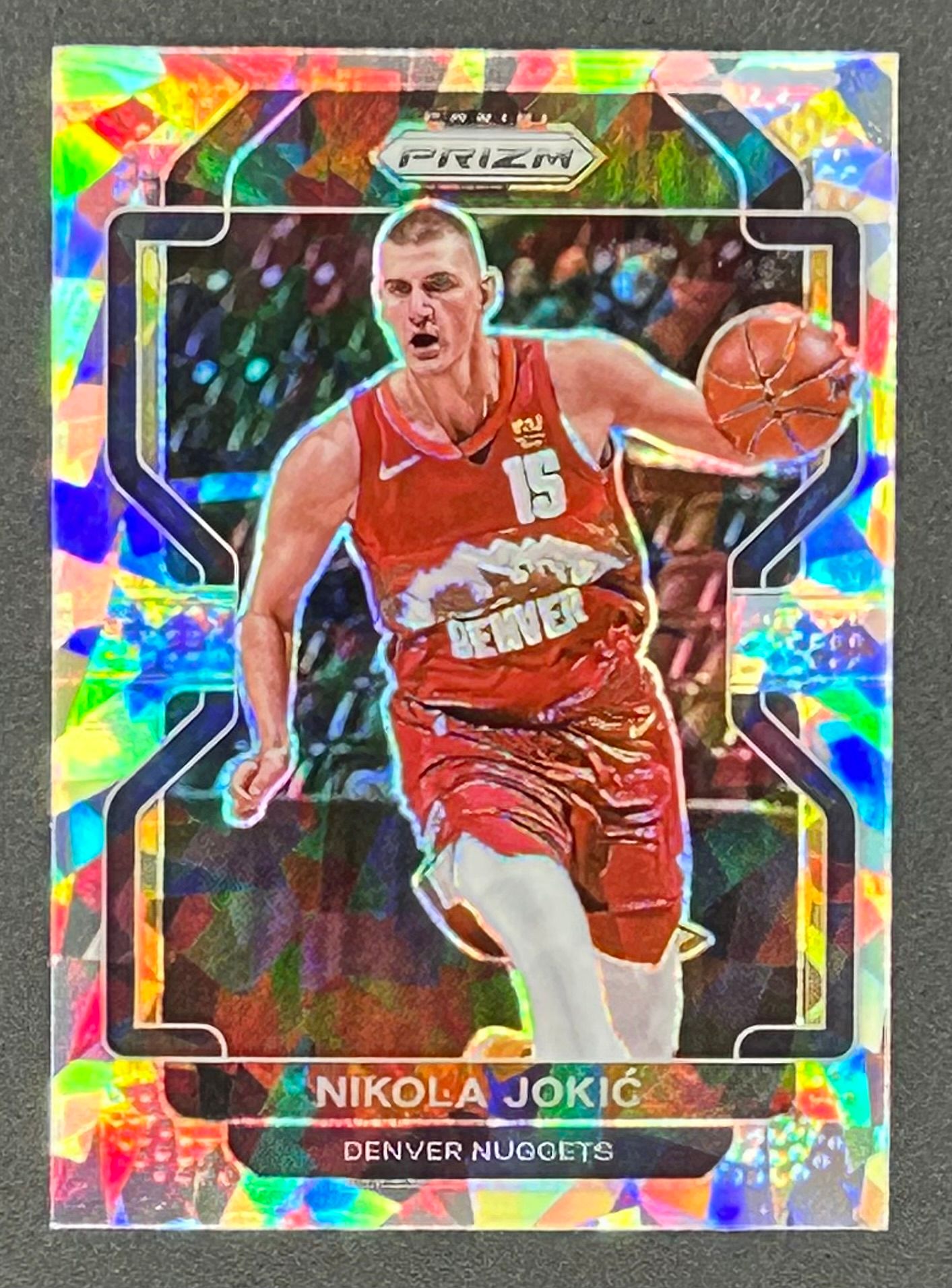 Nikola Jokic 2021-22 Panini Prizm Prizms Ice #32 at PristineAuction.com Nikola Jokic 2021-22 Panini Prizm Prizms Ice #32 at PristineAuction.com