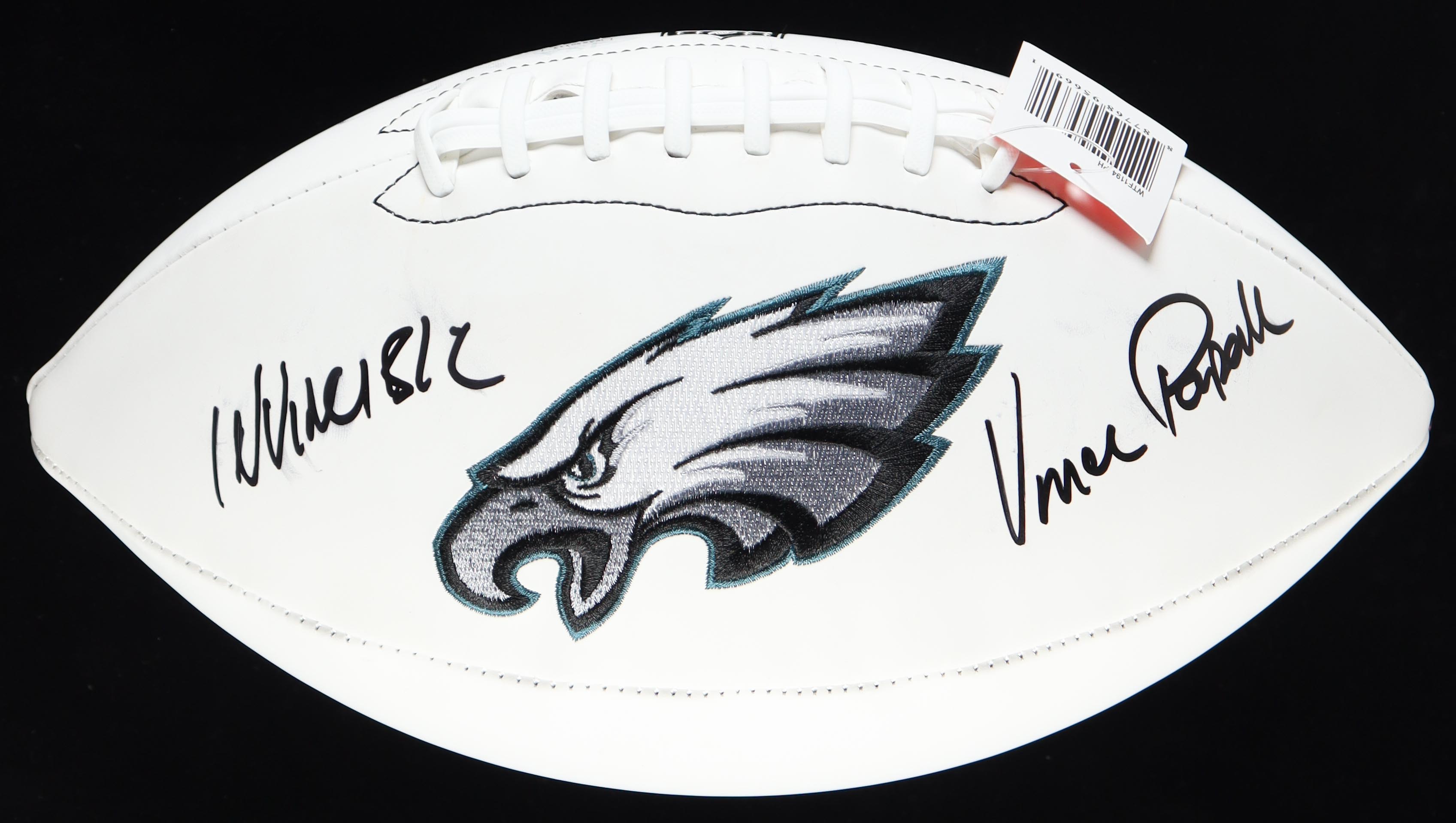 Vince Papale Signed Eagles Logo Football Inscribed "Invincible" (JSA) at PristineAuction.com Vince Papale Signed Eagles Logo Football Inscribed "Invincible" (JSA) at PristineAuction.com