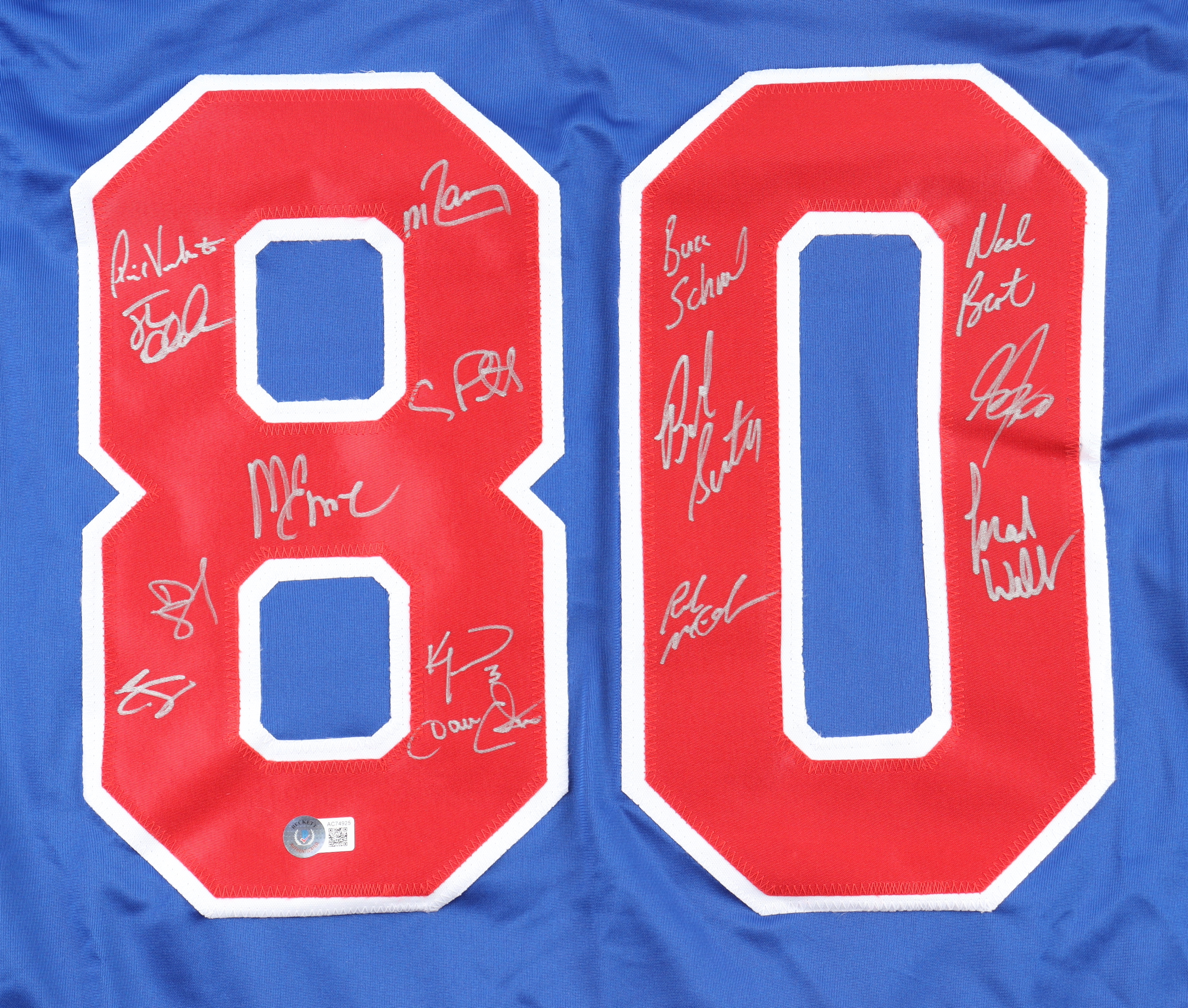 "Miracle On Ice" Jersey Signed by (15) with Steve Janaszak, Craig Patrick, Dave Christian, Ken Morrow (Beckett) at PristineAuction.com "Miracle On Ice" Jersey Signed by (15) with Steve Janaszak, Craig Patrick, Dave Christian, Ken Morrow (Beckett) at PristineAuction.com