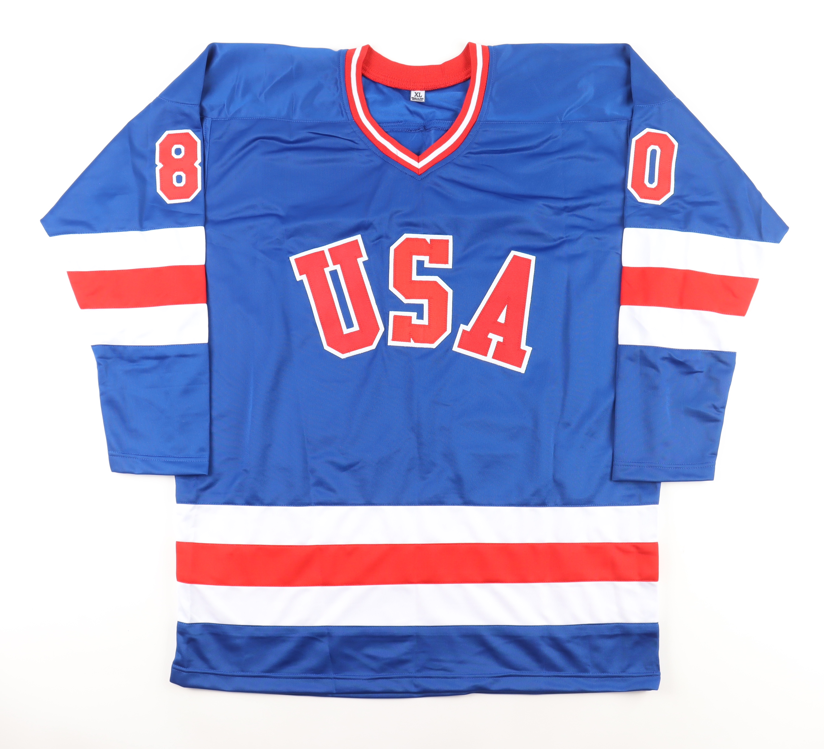 "Miracle On Ice" Jersey Signed by (15) with Steve Janaszak, Craig Patrick, Dave Christian, Ken Morrow (Beckett) at PristineAuction.com "Miracle On Ice" Jersey Signed by (15) with Steve Janaszak, Craig Patrick, Dave Christian, Ken Morrow (Beckett) at PristineAuction.com