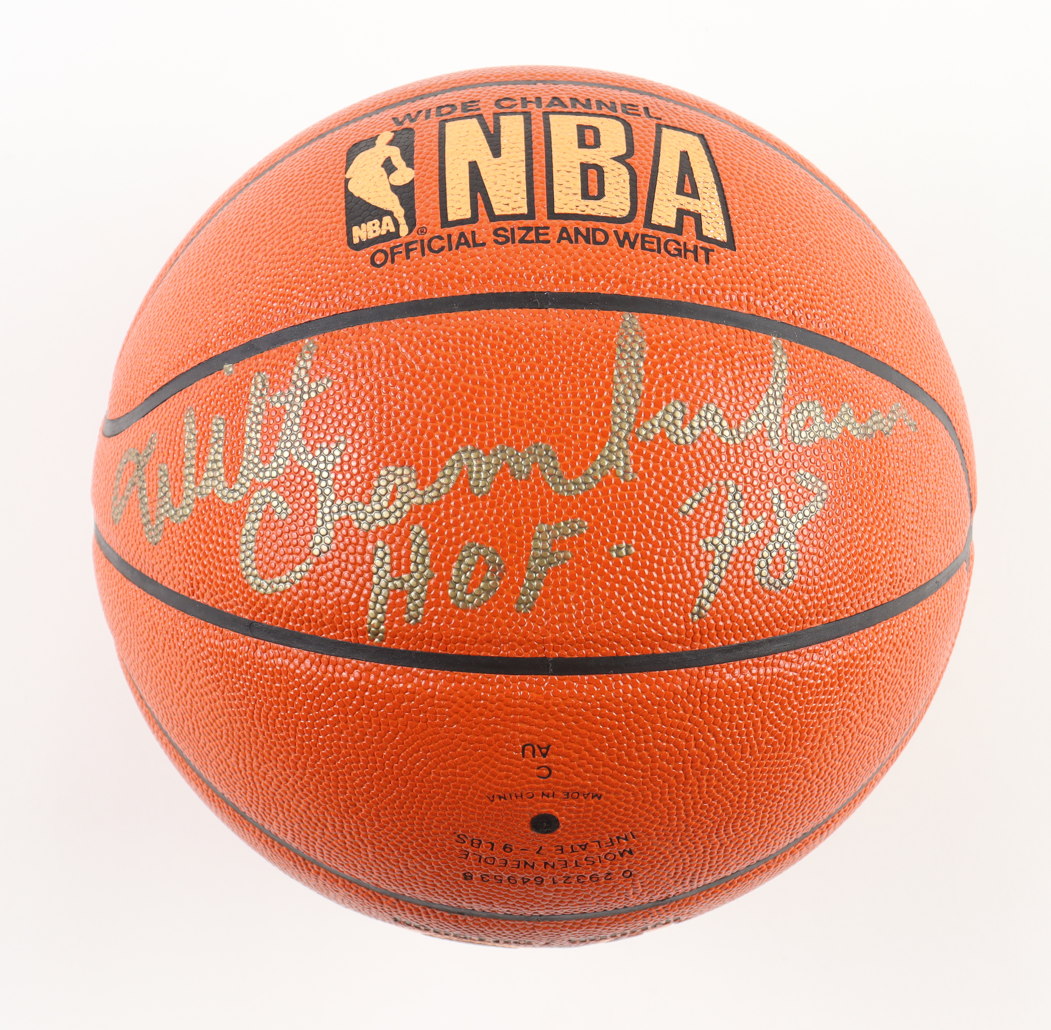 Wilt Chamberlain Signed NBA Basketball Inscribed "HOF 78" (Beckett & JSA) at PristineAuction.com Wilt Chamberlain Signed NBA Basketball Inscribed "HOF 78" (Beckett & JSA) at PristineAuction.com