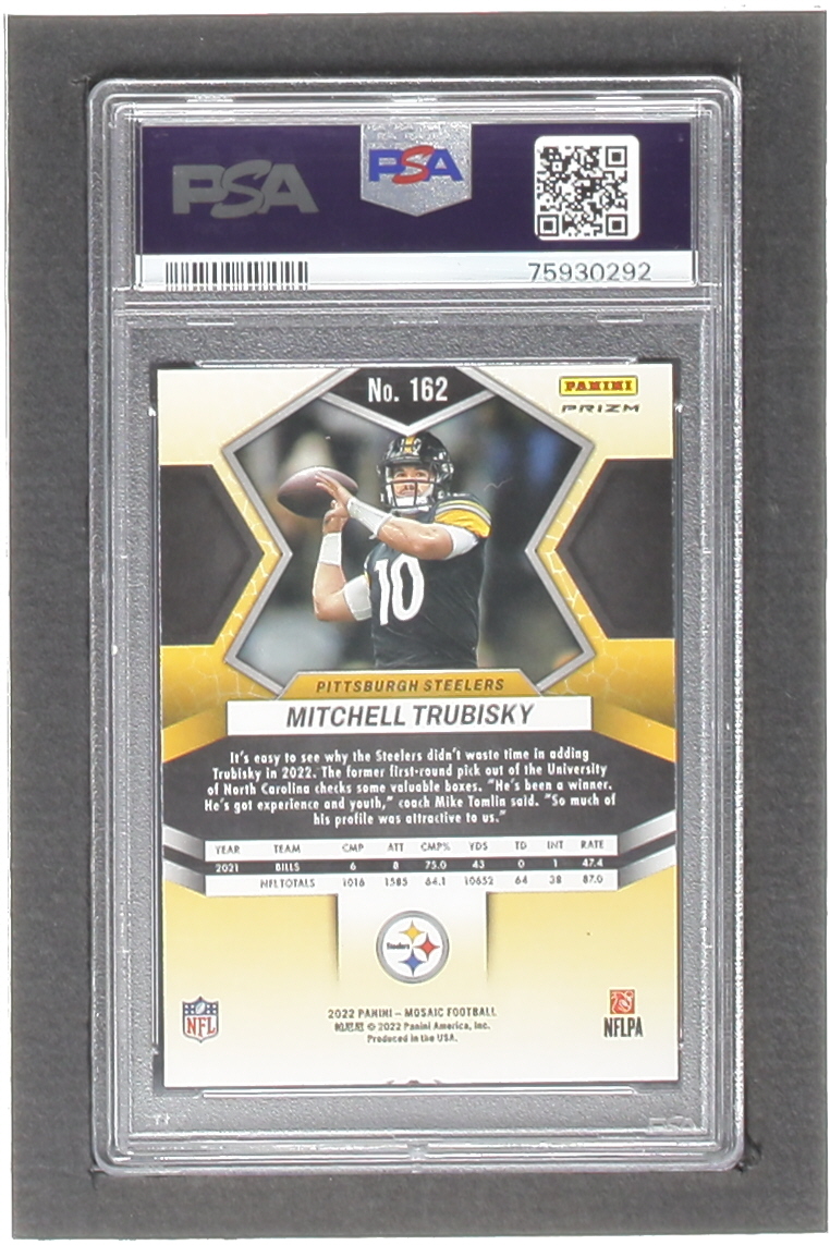 Mitchell Trubisky 2022 Panini Mosaic Mosaic Green #162 (PSA 9) at PristineAuction.com Mitchell Trubisky 2022 Panini Mosaic Mosaic Green #162 (PSA 9) at PristineAuction.com