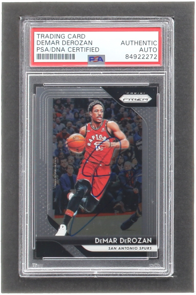DeMar DeRozan Signed 2018-19 Panini Prizm #271 (PSA) at PristineAuction.com DeMar DeRozan Signed 2018-19 Panini Prizm #271 (PSA) at PristineAuction.com