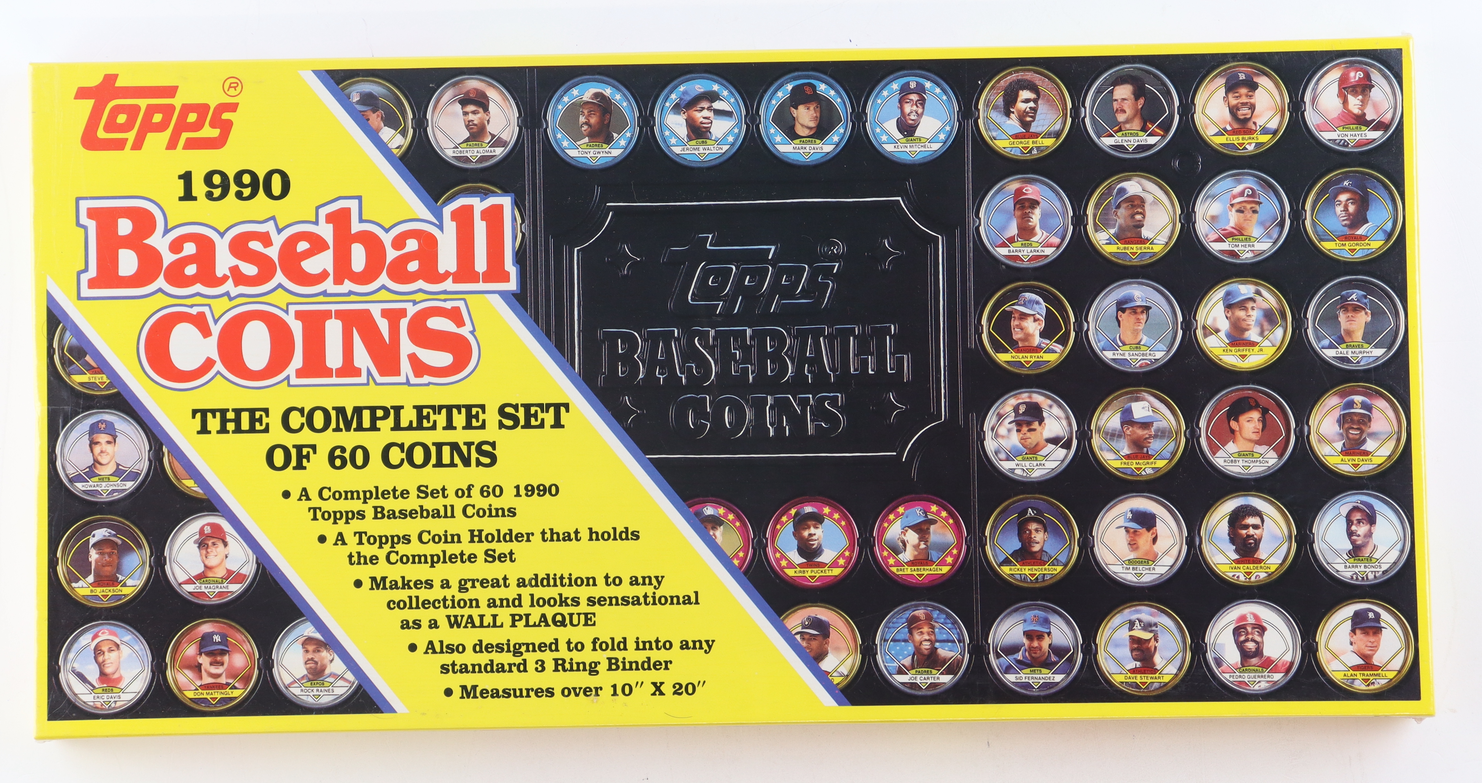 1990 Topps Coins Baseball Complete Set of (60) Coins with Ken Griffey Jr. #16, Cal Ripken #24, Nolan Ryan #25, Barry Bonds #40 at PristineAuction.com 1990 Topps Coins Baseball Complete Set of (60) Coins with Ken Griffey Jr. #16, Cal Ripken #24, Nolan Ryan #25, Barry Bonds #40 at PristineAuction.com