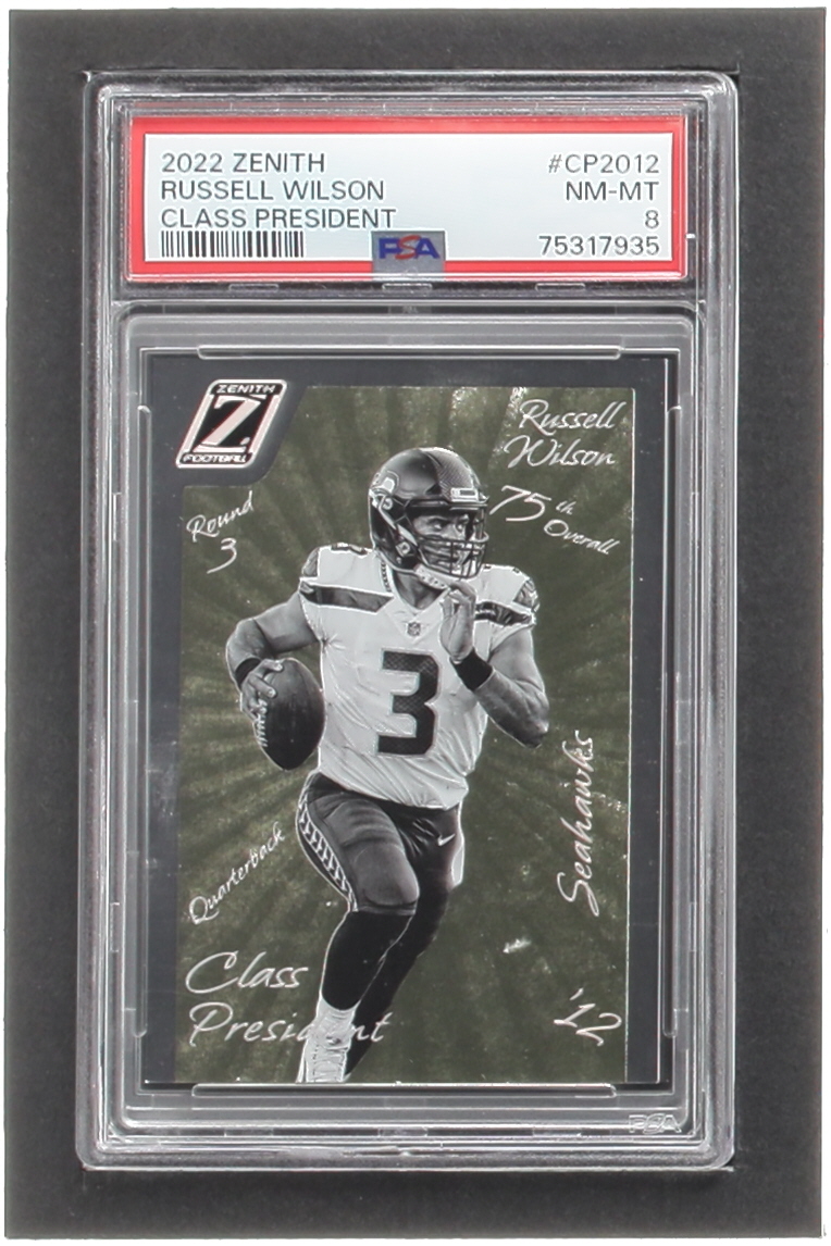 Russell Wilson 2022 Zenith Class President #18 (PSA 8) at PristineAuction.com Russell Wilson 2022 Zenith Class President #18 (PSA 8) at PristineAuction.com
