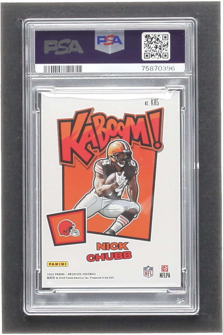 Nick Chubb 2022 Absolute Kaboom Horizontal #5 (PSA 9) | Pristine