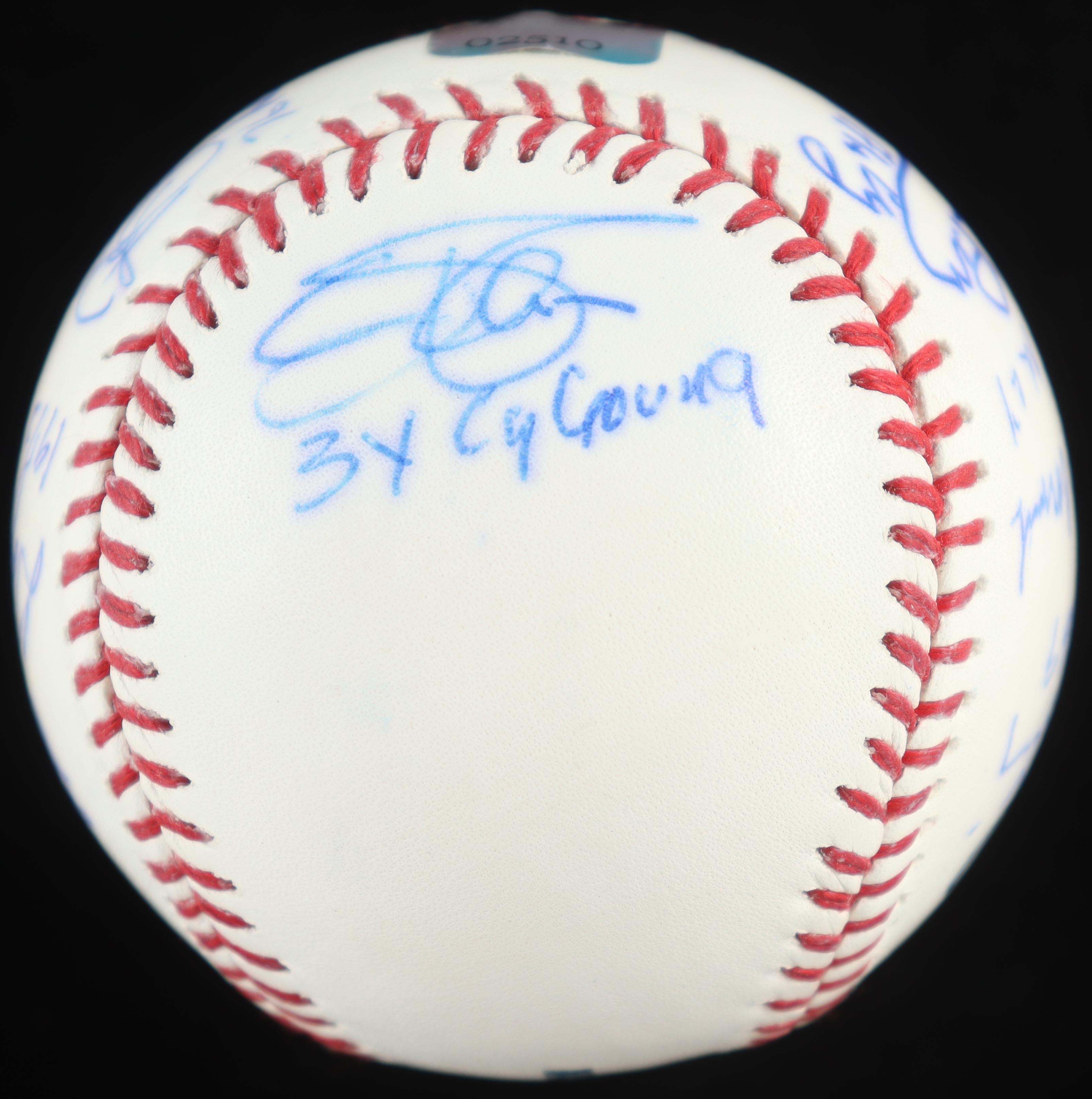 OML Baseball Signed by (11) with Jim Palmer, Mike Scott, Mark Davis, Frank Viola with Multiple Inscriptions (JPS) at PristineAuction.com OML Baseball Signed by (11) with Jim Palmer, Mike Scott, Mark Davis, Frank Viola with Multiple Inscriptions (JPS) at PristineAuction.com