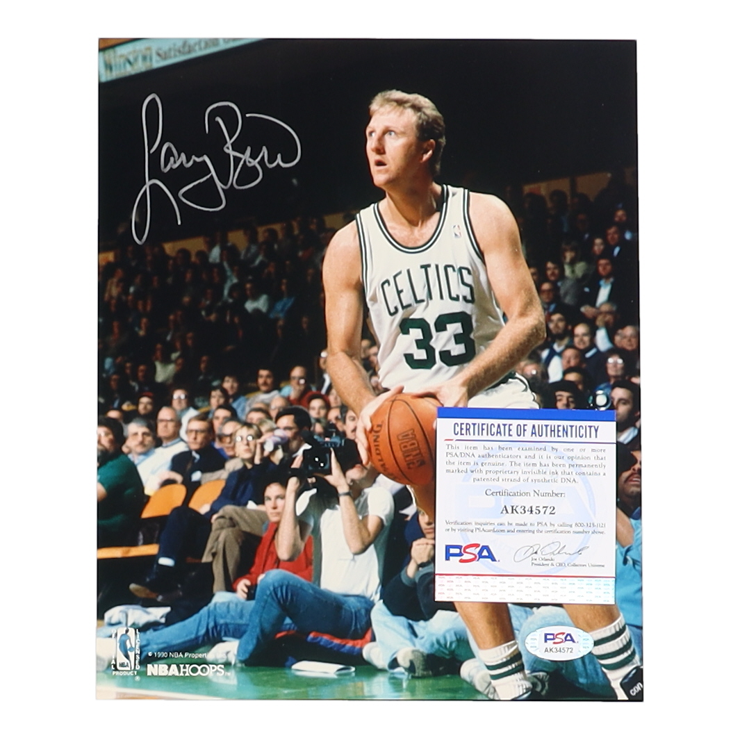 Larry Bird Signed Celtics 8x10 Photo (PSA) at PristineAuction.com Larry Bird Signed Celtics 8x10 Photo (PSA) at PristineAuction.com