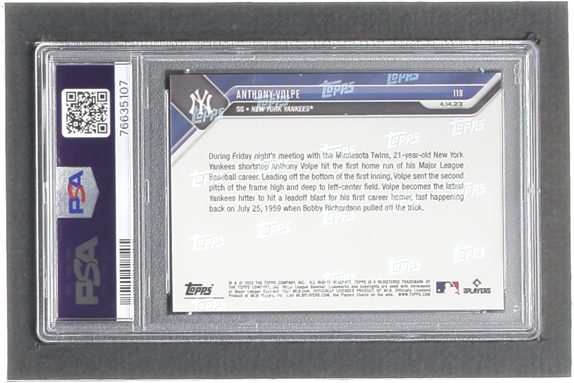 Anthony Volpe 2023 Topps Now RC (PSA 10) at PristineAuction.com Anthony Volpe 2023 Topps Now RC (PSA 10) at PristineAuction.com