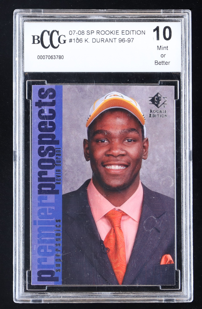 Kevin Durant 2007-08 SP Rookie Edition #106 96-97 RC (BCCG 10) at PristineAuction.com Kevin Durant 2007-08 SP Rookie Edition #106 96-97 RC (BCCG 10) at PristineAuction.com
