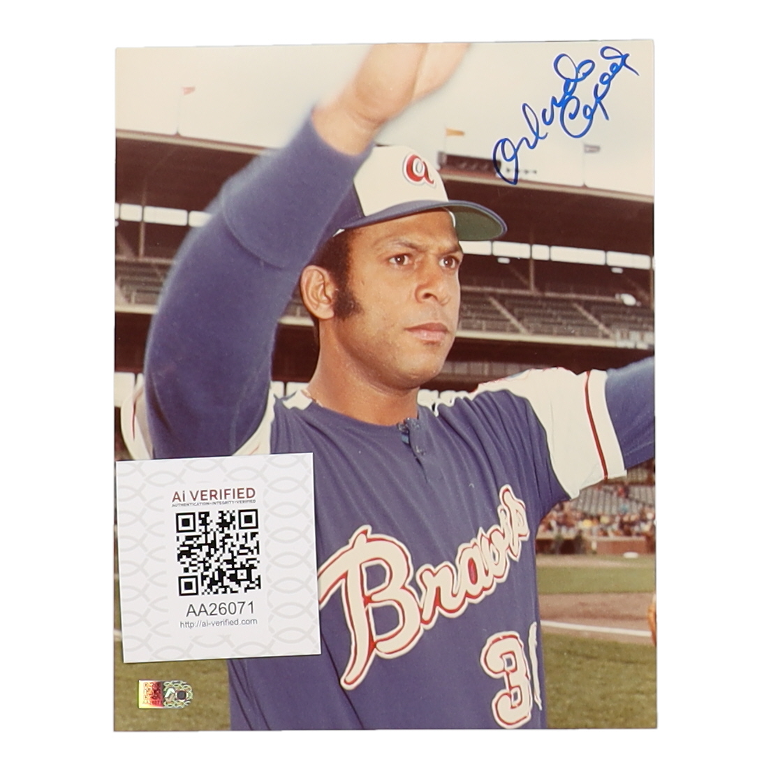 Orlando Cepeda Signed Braves 8x10 Photo (AIV) at PristineAuction.com Orlando Cepeda Signed Braves 8x10 Photo (AIV) at PristineAuction.com