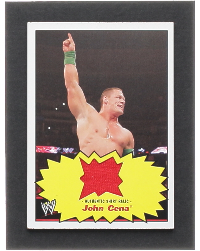 John Cena 2012 Topps Heritage WWE Shirt Relics #NNO at PristineAuction.com John Cena 2012 Topps Heritage WWE Shirt Relics #NNO at PristineAuction.com