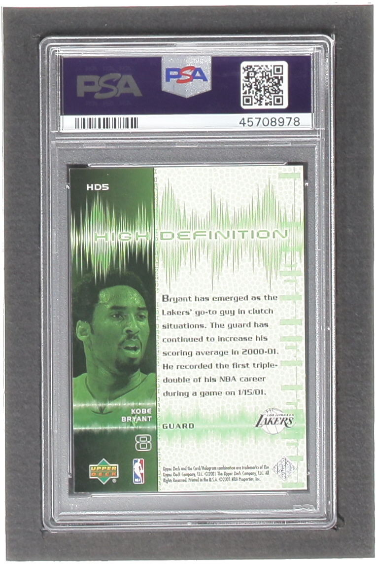 Kobe Bryant 2000-01 Upper Deck Encore High Definition #HD5 (PSA 8) at PristineAuction.com Kobe Bryant 2000-01 Upper Deck Encore High Definition #HD5 (PSA 8) at PristineAuction.com