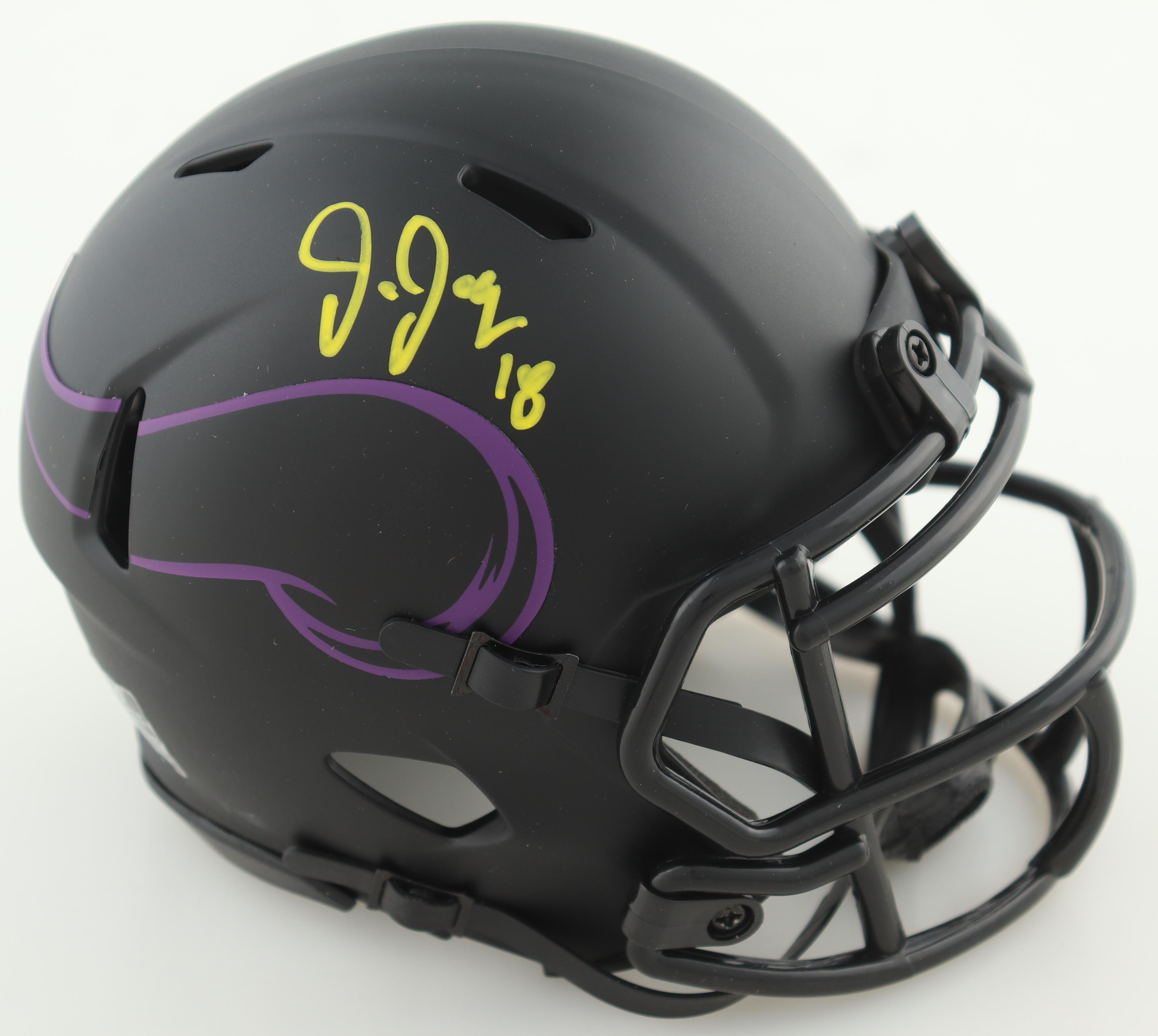 Justin Jefferson Signed Vikings Eclipse Alternate Speed Mini Helmet (JSA) at PristineAuction.com Justin Jefferson Signed Vikings Eclipse Alternate Speed Mini Helmet (JSA) at PristineAuction.com