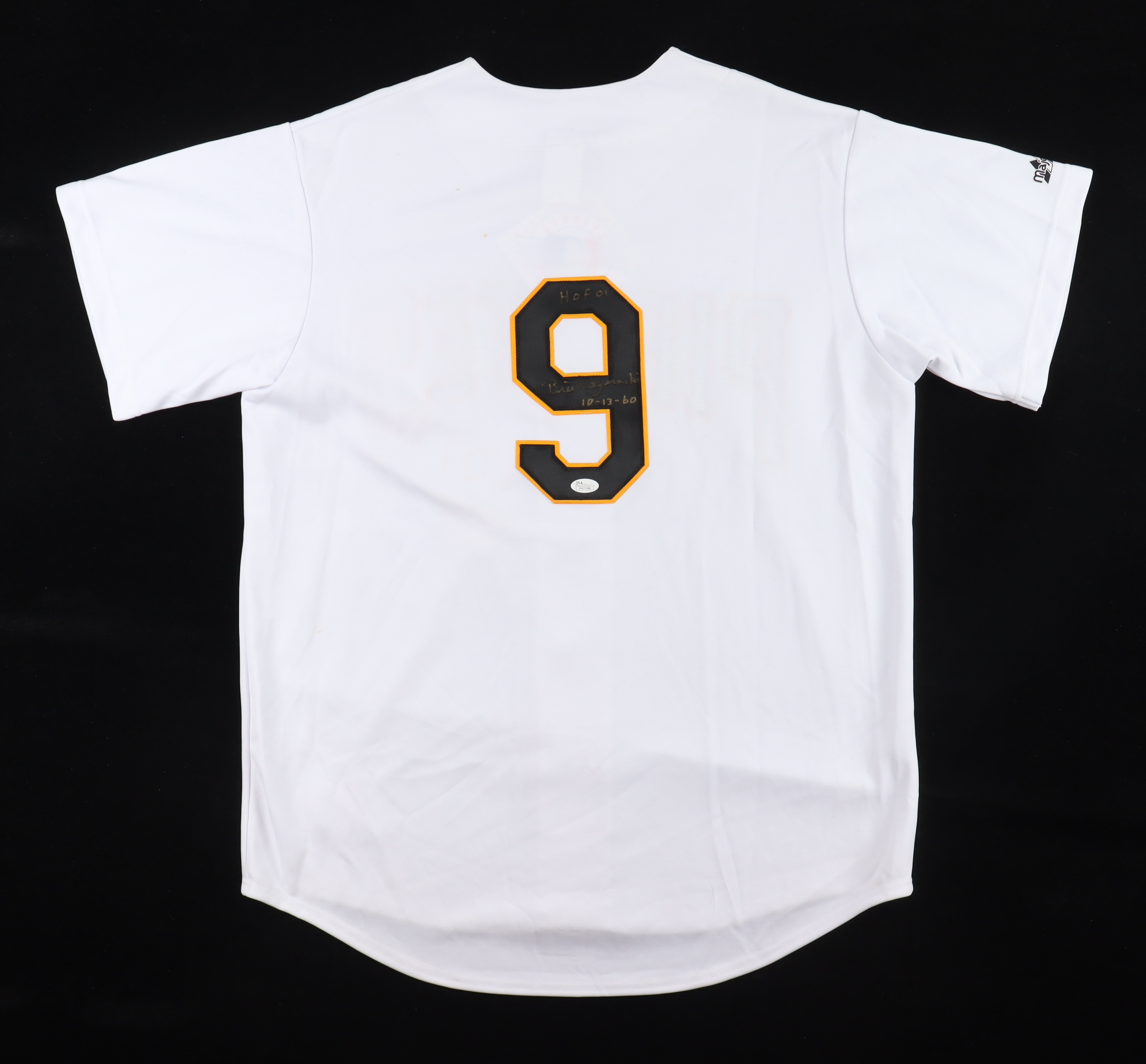 Bill Mazeroski Signed Pirates Jersey Inscribed "HOF 01" & "10-13-60" (JSA) at PristineAuction.com Bill Mazeroski Signed Pirates Jersey Inscribed "HOF 01" & "10-13-60" (JSA) at PristineAuction.com
