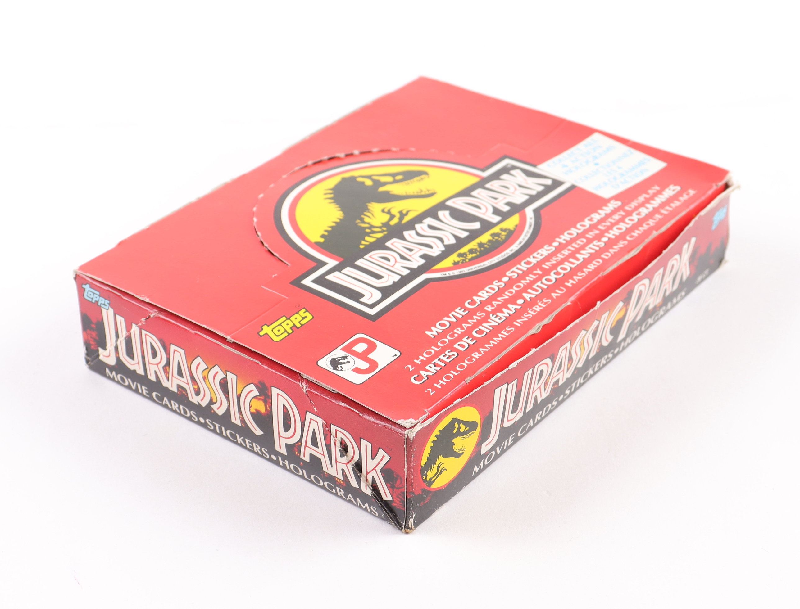 Topps 1992 Jurassic Park Trading Card Box with (36) Packs at PristineAuction.com Topps 1992 Jurassic Park Trading Card Box with (36) Packs at PristineAuction.com