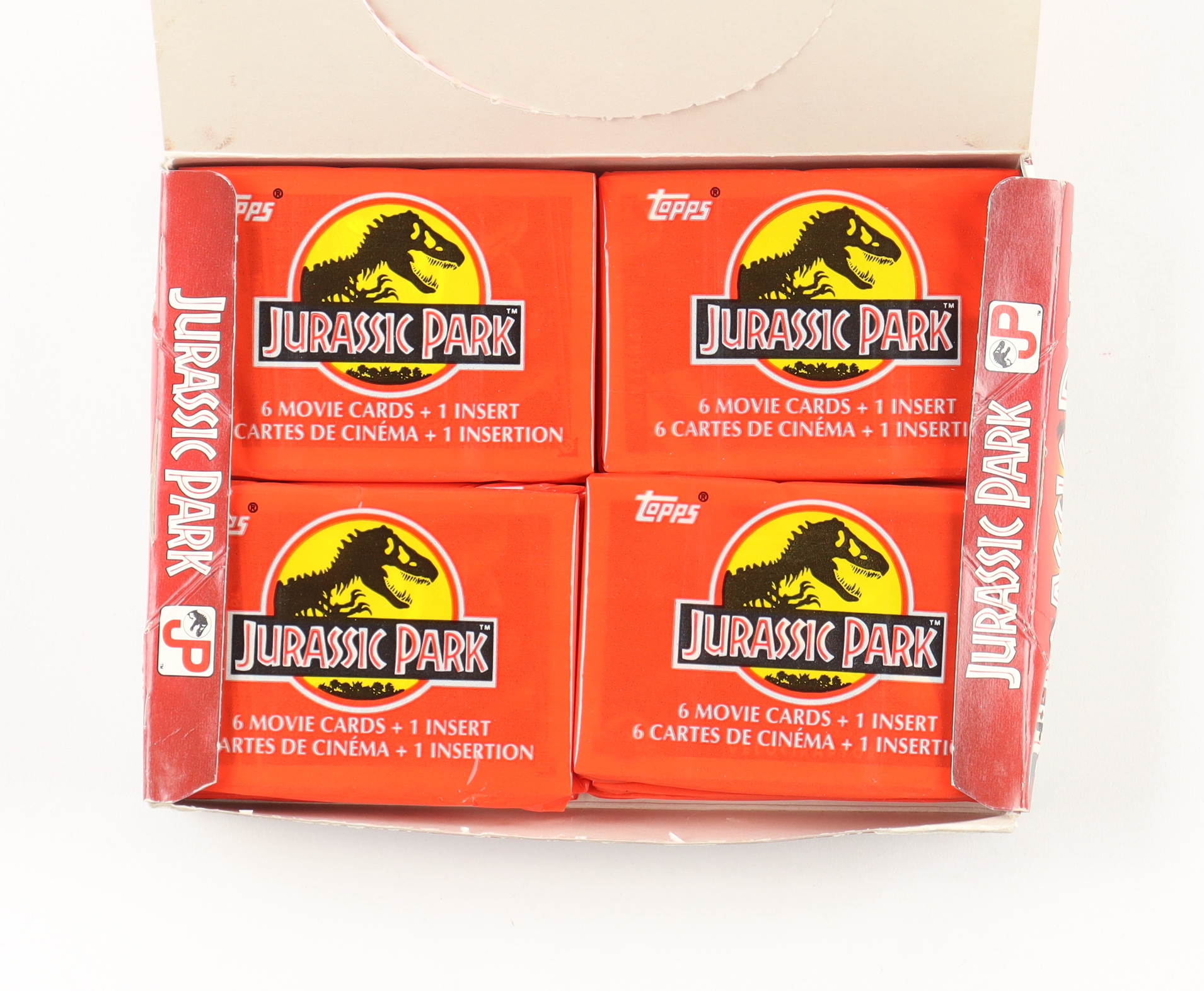 Topps 1992 Jurassic Park Trading Card Box with (36) Packs at PristineAuction.com Topps 1992 Jurassic Park Trading Card Box with (36) Packs at PristineAuction.com