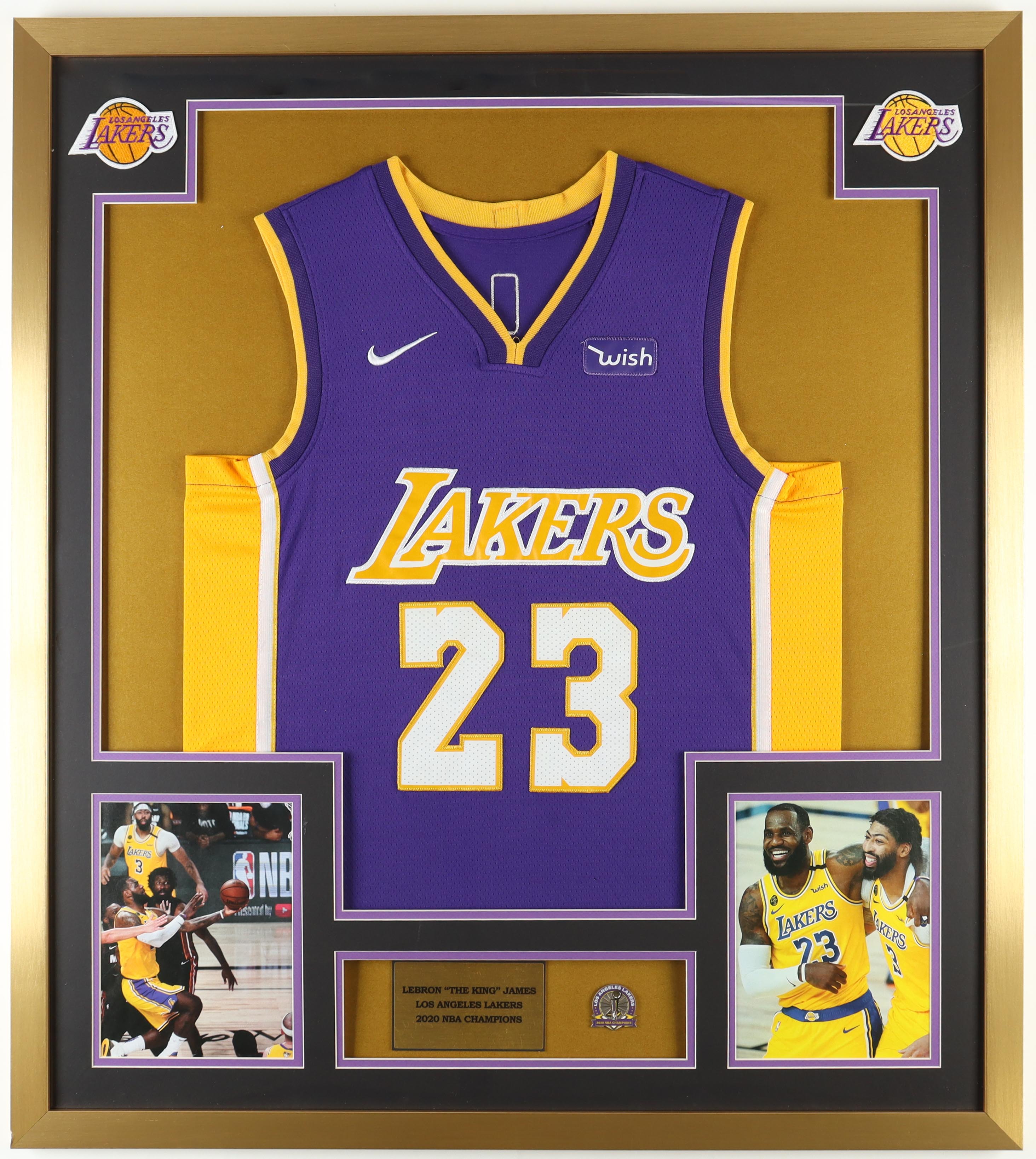 Lebron James Custom Framed Jersey Display with Pin at PristineAuction.com Lebron James Custom Framed Jersey Display with Pin at PristineAuction.com