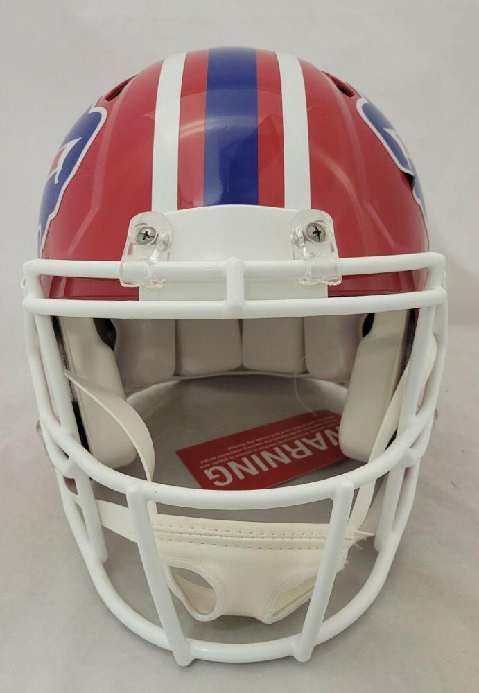 Josh Allen Signed Bills Throwback Full-Size Authentic On-Field Speed Helmet (Beckett) at PristineAuction.com Josh Allen Signed Bills Throwback Full-Size Authentic On-Field Speed Helmet (Beckett) at PristineAuction.com