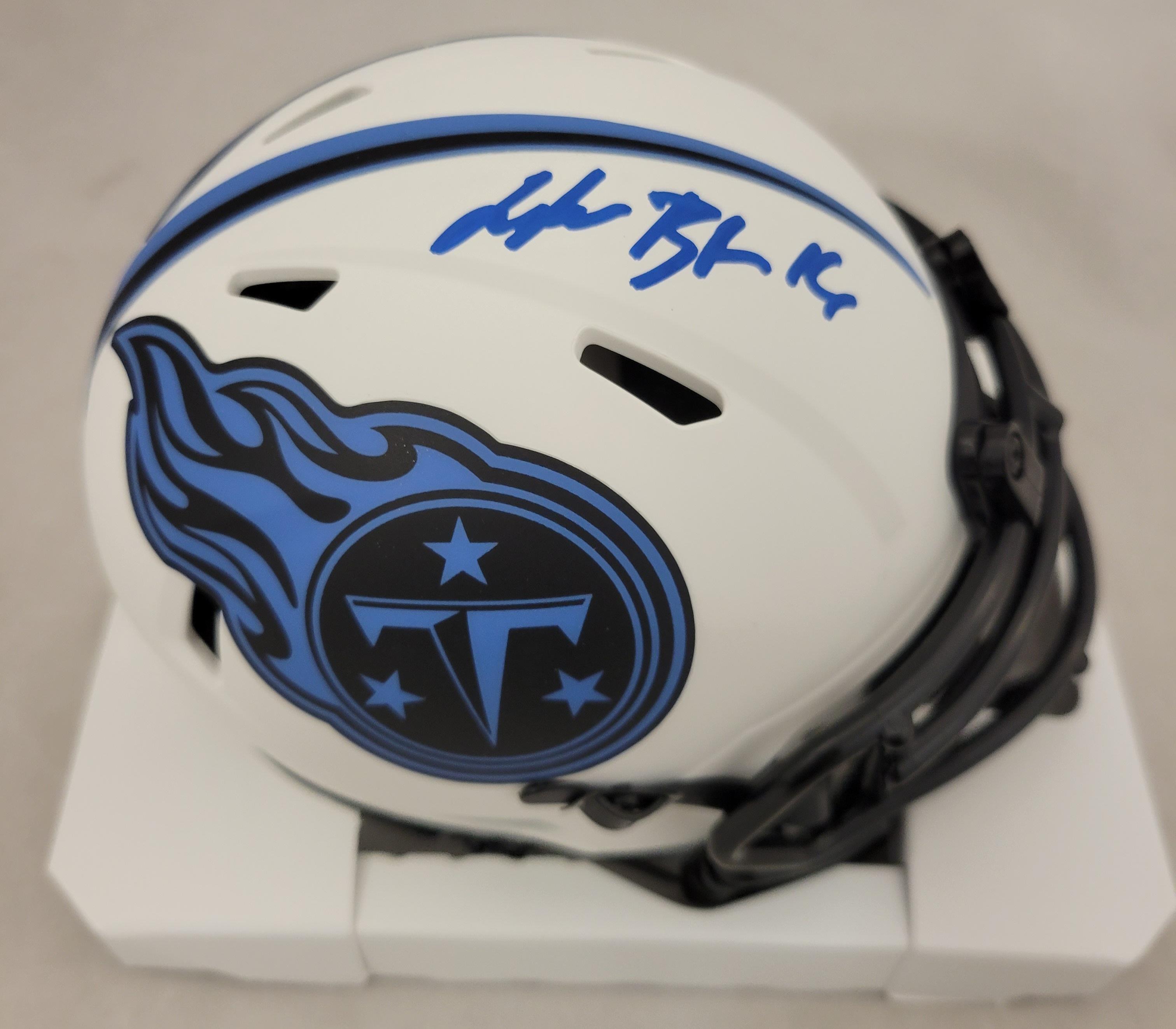 Treylon Burks Signed Titans Lunar Eclipse Alternate Speed Mini Helmet (Beckett) at PristineAuction.com Treylon Burks Signed Titans Lunar Eclipse Alternate Speed Mini Helmet (Beckett) at PristineAuction.com