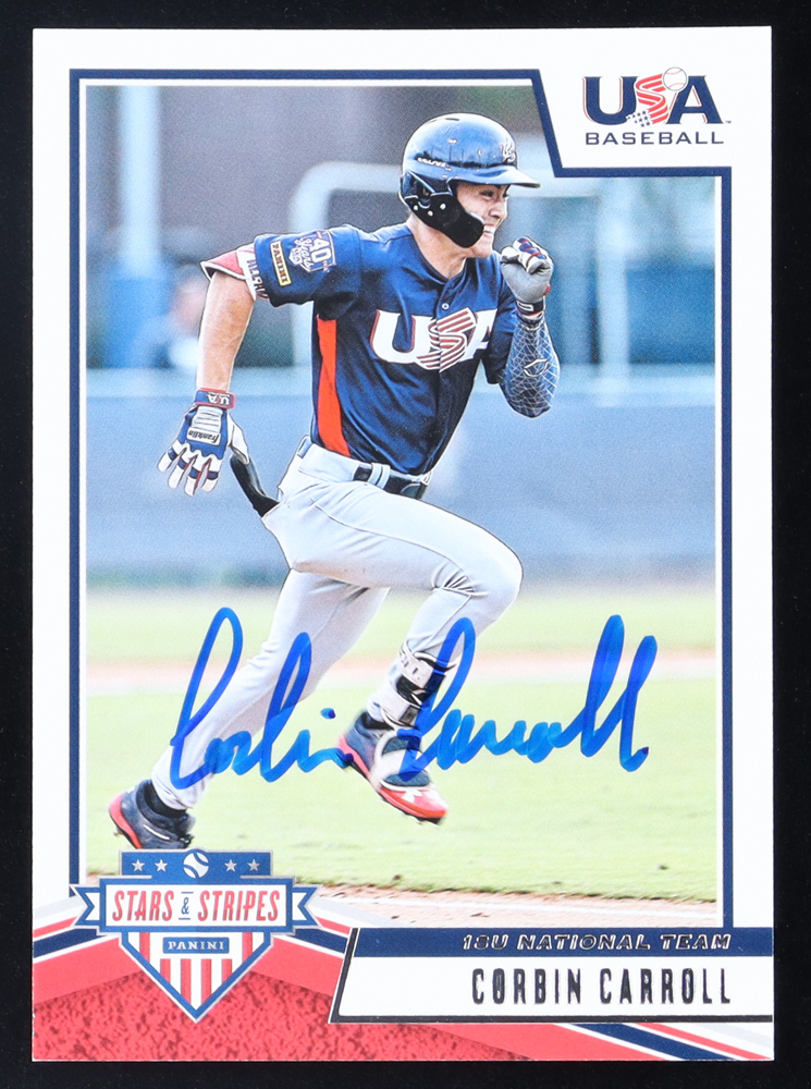 Corbin Carroll Signed 2019 USA Baseball Stars and Stripes #31 (JSA) at PristineAuction.com Corbin Carroll Signed 2019 USA Baseball Stars and Stripes #31 (JSA) at PristineAuction.com