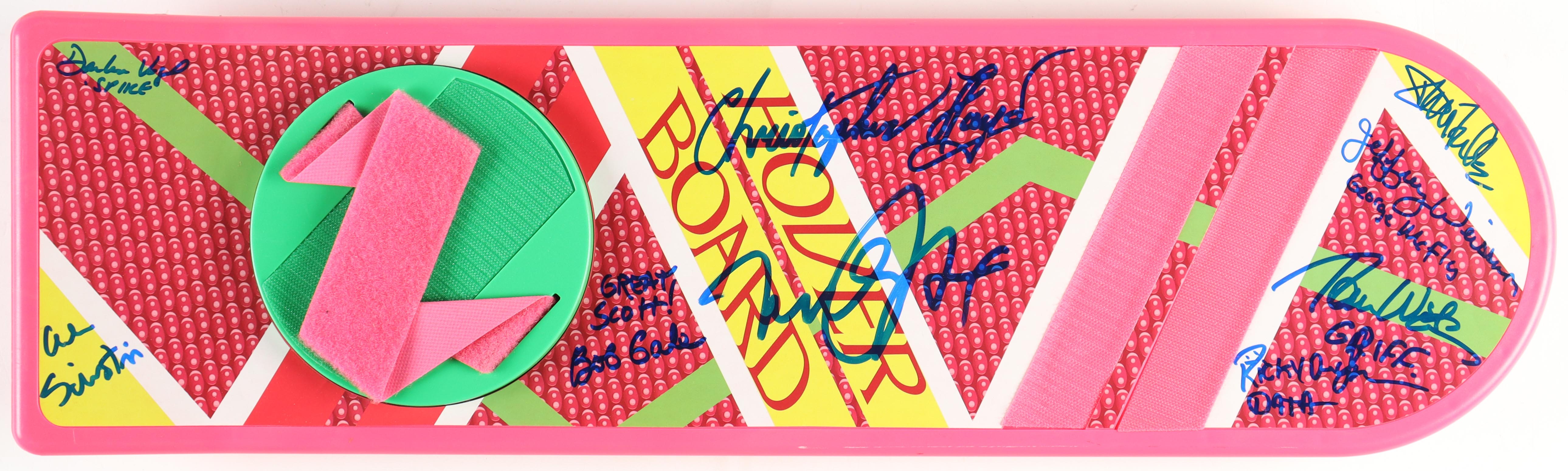 "Back To The Future Part II" Full-Size Hover Board Signed by (9) with Michael J. Fox, Christopher Lloyd, Thomas F. Wilson, Donald Fullilove with Multiple Inscriptions (AutographCOA) at PristineAuction.com "Back To The Future Part II" Full-Size Hover Board Signed by (9) with Michael J. Fox, Christopher Lloyd, Thomas F. Wilson, Donald Fullilove with Multiple Inscriptions (AutographCOA) at PristineAuction.com