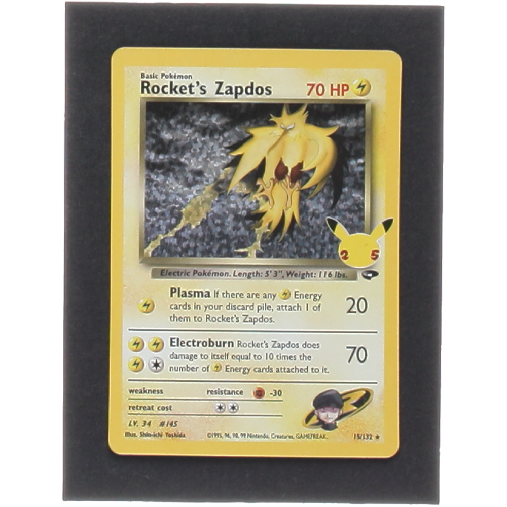 rocket's zapdos pokemon card value Amazon.com: Booster Pack Protector/Display Case(UV Resistant Acrylic)(Fits  Magic, Yu-Gi-Oh!, and a lot More) : Toys & Games