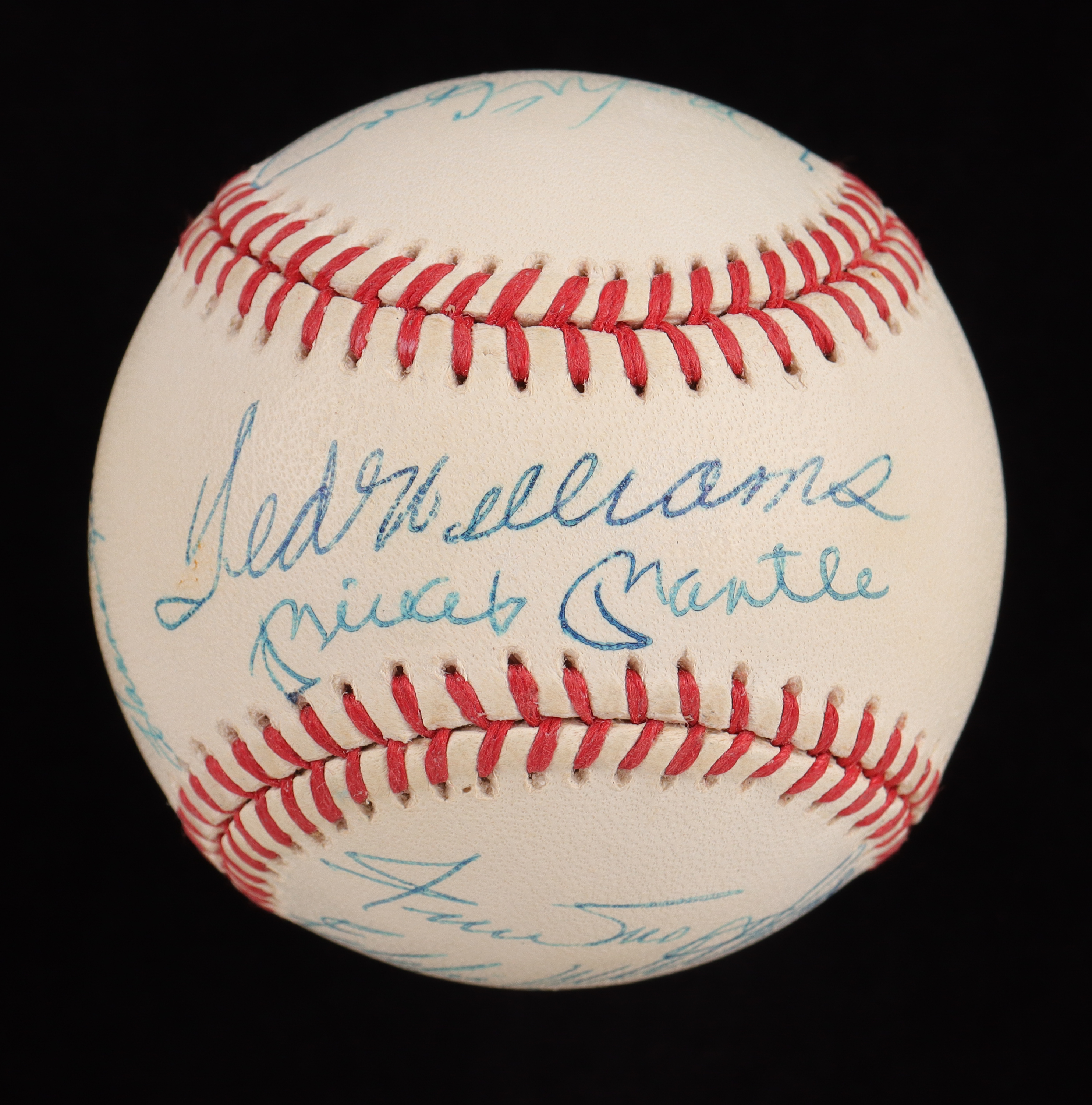 500 Home Run Club OAL Baseball Signed By (11) With Mickey Mantle, Ted Williams, Willie Mays, Ernie Banks, Hank Aaron (PSA) at PristineAuction.com 500 Home Run Club OAL Baseball Signed By (11) With Mickey Mantle, Ted Williams, Willie Mays, Ernie Banks, Hank Aaron (PSA) at PristineAuction.com