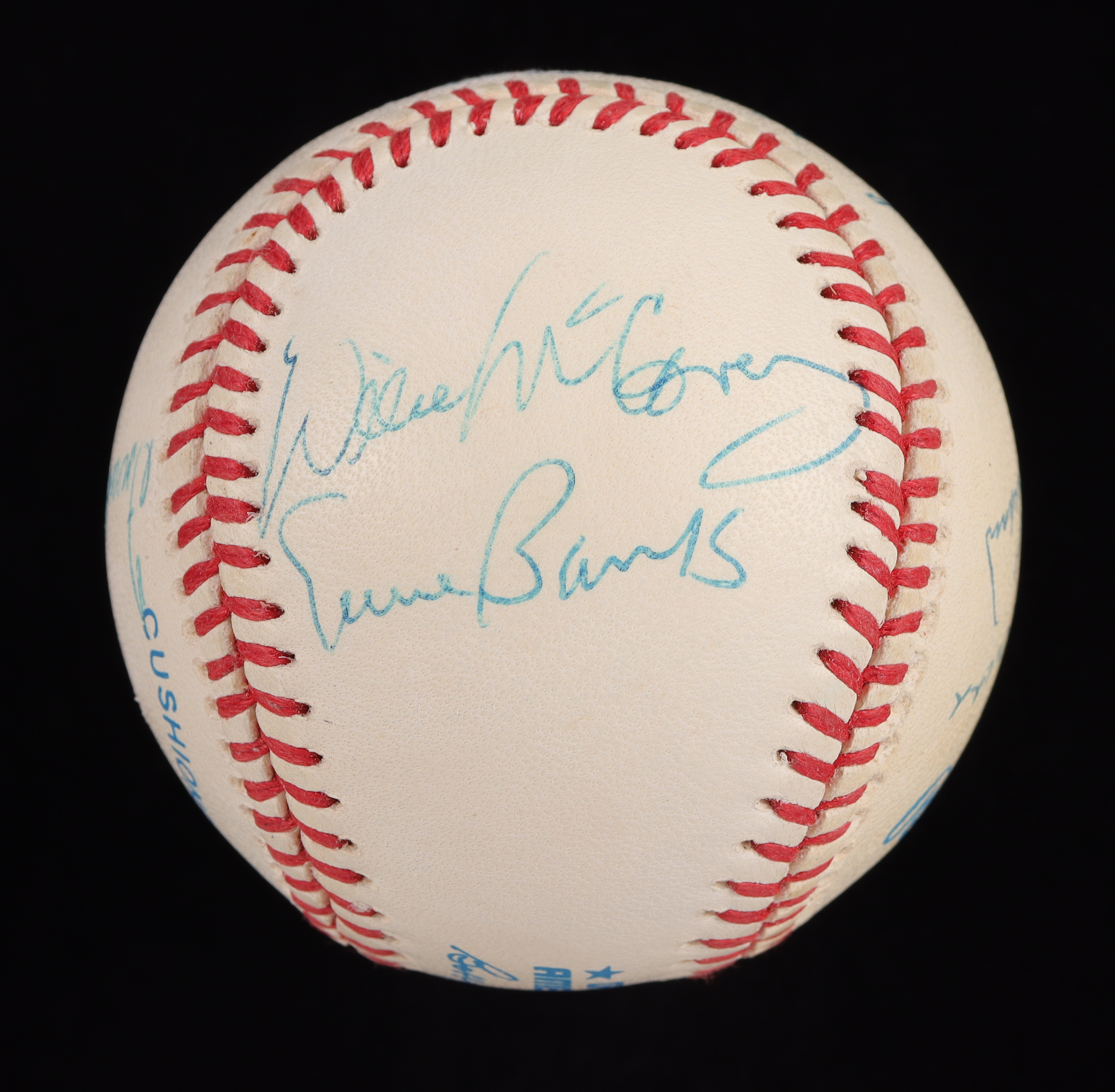 500 Home Run Club OAL Baseball Signed By (11) With Mickey Mantle, Ted Williams, Willie Mays, Ernie Banks, Hank Aaron (PSA) at PristineAuction.com 500 Home Run Club OAL Baseball Signed By (11) With Mickey Mantle, Ted Williams, Willie Mays, Ernie Banks, Hank Aaron (PSA) at PristineAuction.com