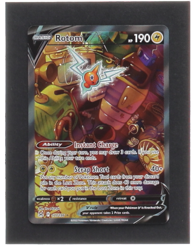 Rotom V 2022 Pokemon Sword and Shield Lost Origin #177 ALT ART at PristineAuction.com Rotom V 2022 Pokemon Sword and Shield Lost Origin #177 ALT ART at PristineAuction.com