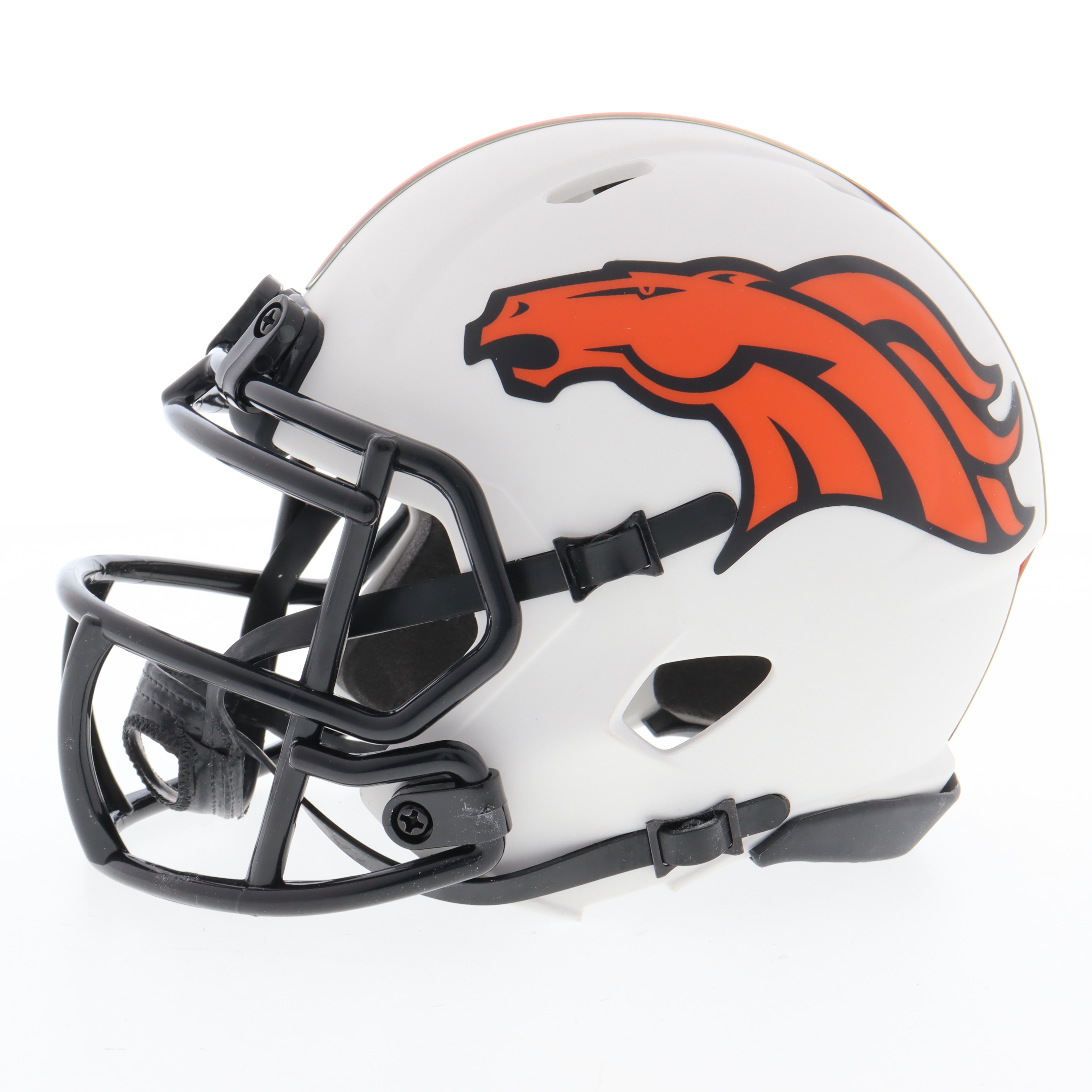Marvin Mims Jr. & Patrick Surtain II Signed Broncos Lunar Eclipse Alternate Speed Mini Helmet (JSA) at PristineAuction.com Marvin Mims Jr. & Patrick Surtain II Signed Broncos Lunar Eclipse Alternate Speed Mini Helmet (JSA) at PristineAuction.com