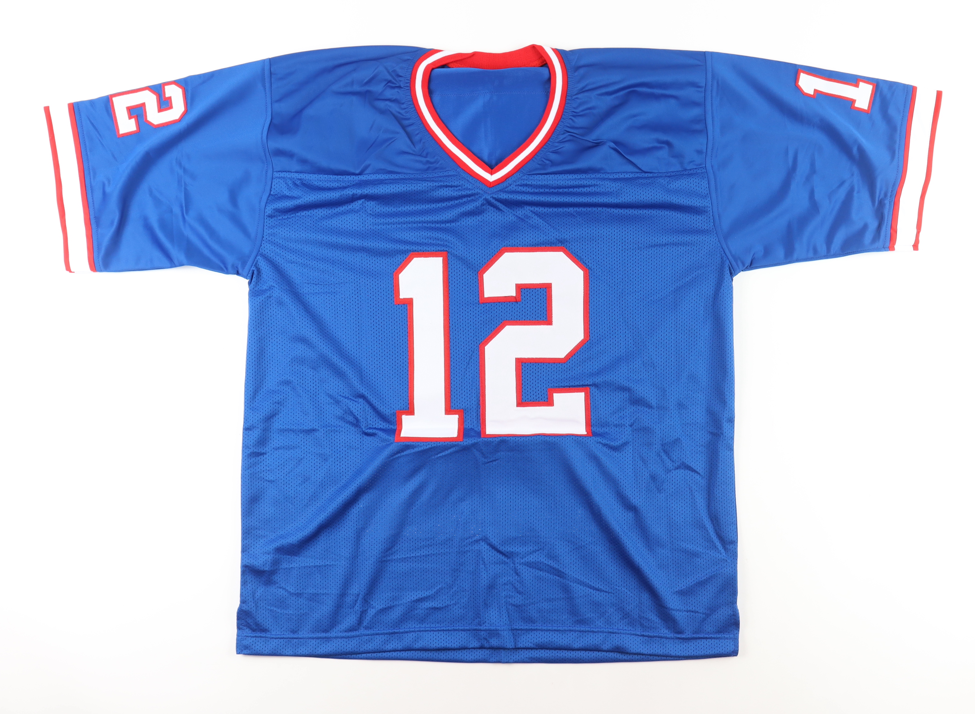 Jim Kelly Signed Career Stat Jersey (Beckett) at PristineAuction.com Jim Kelly Signed Career Stat Jersey (Beckett) at PristineAuction.com