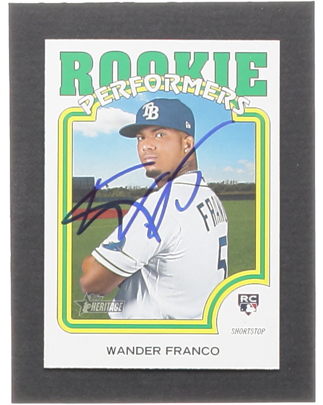 Wander Franco Signed 2022 Topps Heritage High Number Rookie Performers #RP1 RC (Franco) at PristineAuction.com Wander Franco Signed 2022 Topps Heritage High Number Rookie Performers #RP1 RC (Franco) at PristineAuction.com