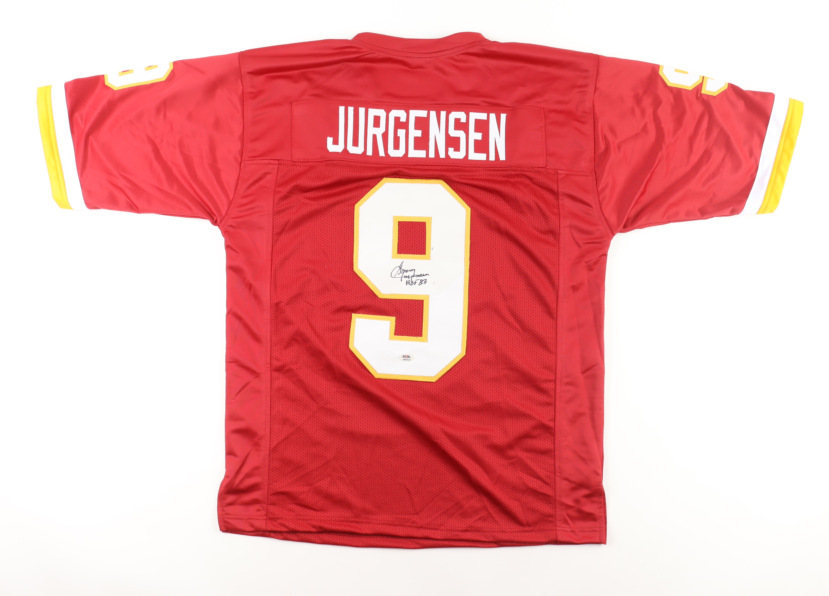 Sonny Jurgensen Signed Jersey Inscribed "HOF 83" (PSA) at PristineAuction.com Sonny Jurgensen Signed Jersey Inscribed "HOF 83" (PSA) at PristineAuction.com