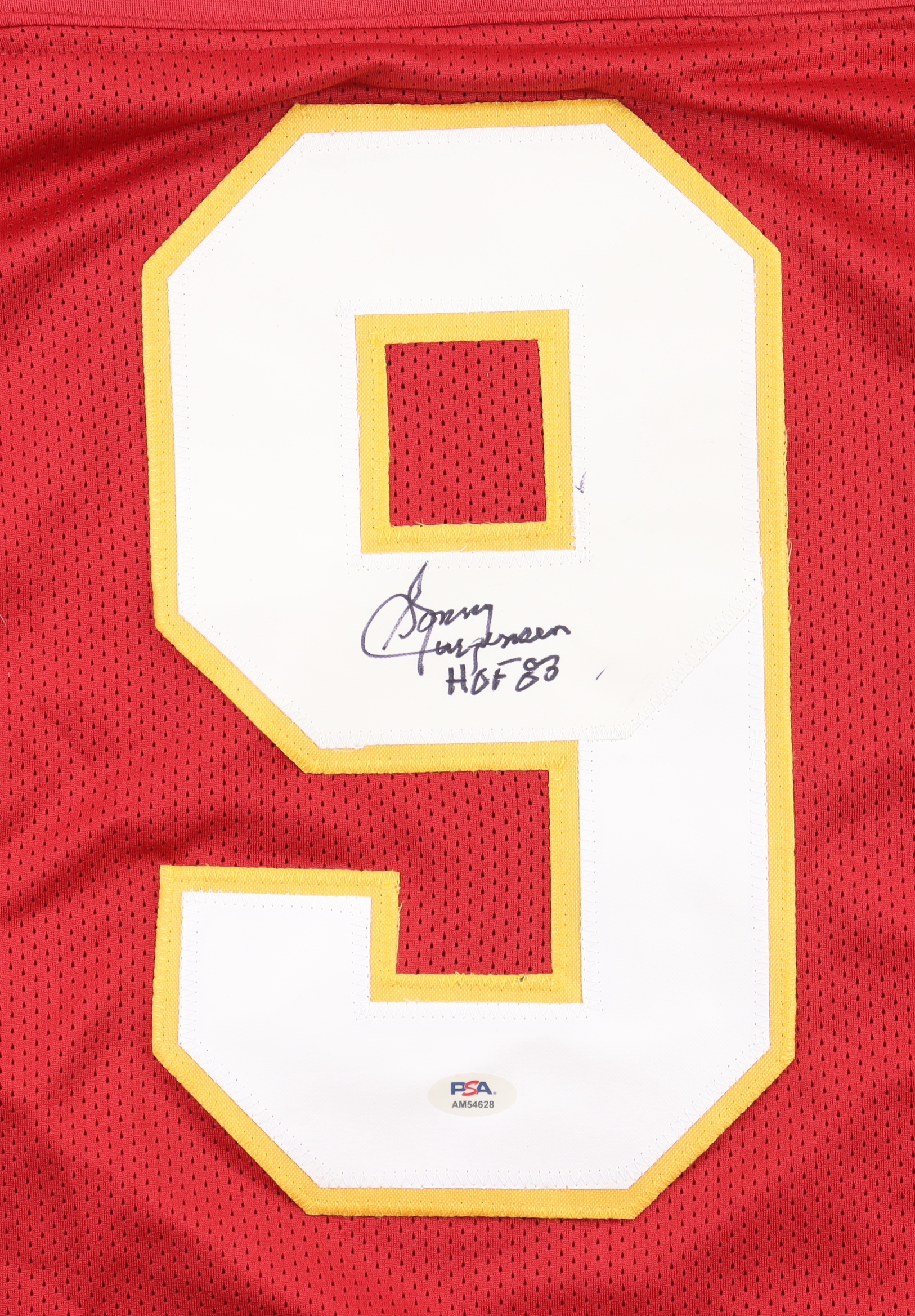 Sonny Jurgensen Signed Jersey Inscribed "HOF 83" (PSA) at PristineAuction.com Sonny Jurgensen Signed Jersey Inscribed "HOF 83" (PSA) at PristineAuction.com