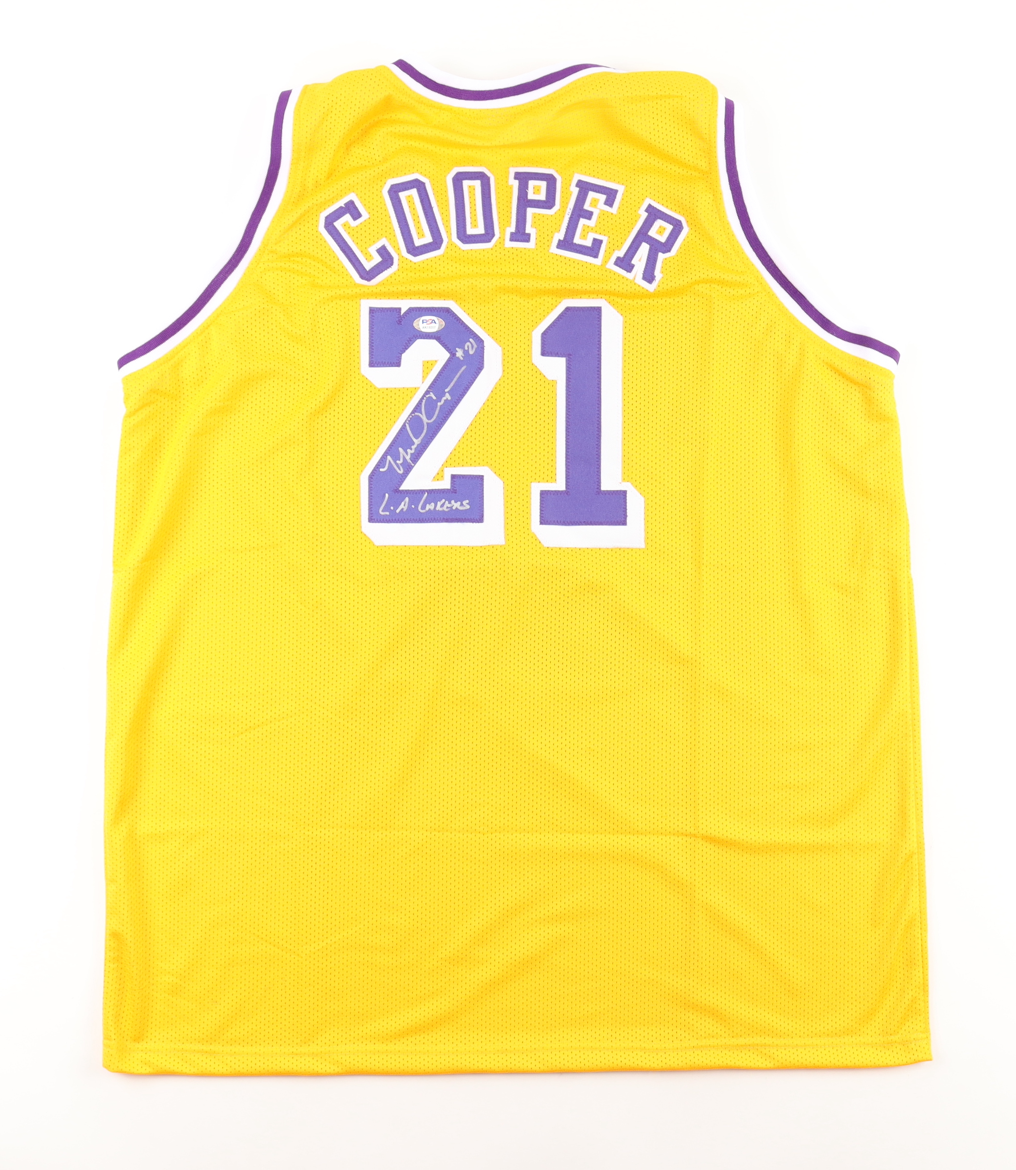 Michael Cooper Signed Jersey Inscribed "LA Lakers" (PSA) at PristineAuction.com Michael Cooper Signed Jersey Inscribed "LA Lakers" (PSA) at PristineAuction.com