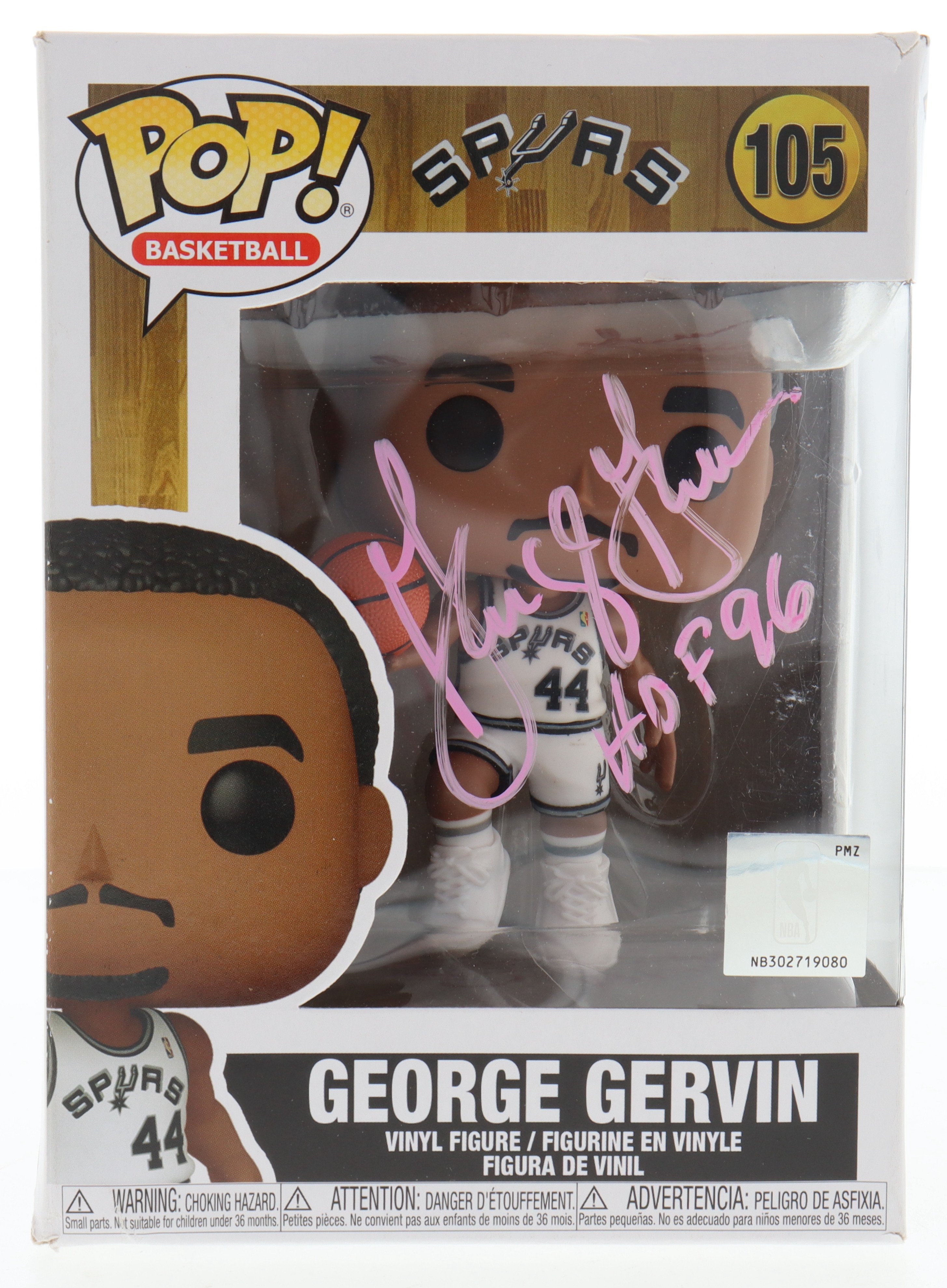George Gervin Signed Spurs #105 Funko Pop! Vinyl Figure Inscribed "HOF 96" (PSA) at PristineAuction.com George Gervin Signed Spurs #105 Funko Pop! Vinyl Figure Inscribed "HOF 96" (PSA) at PristineAuction.com