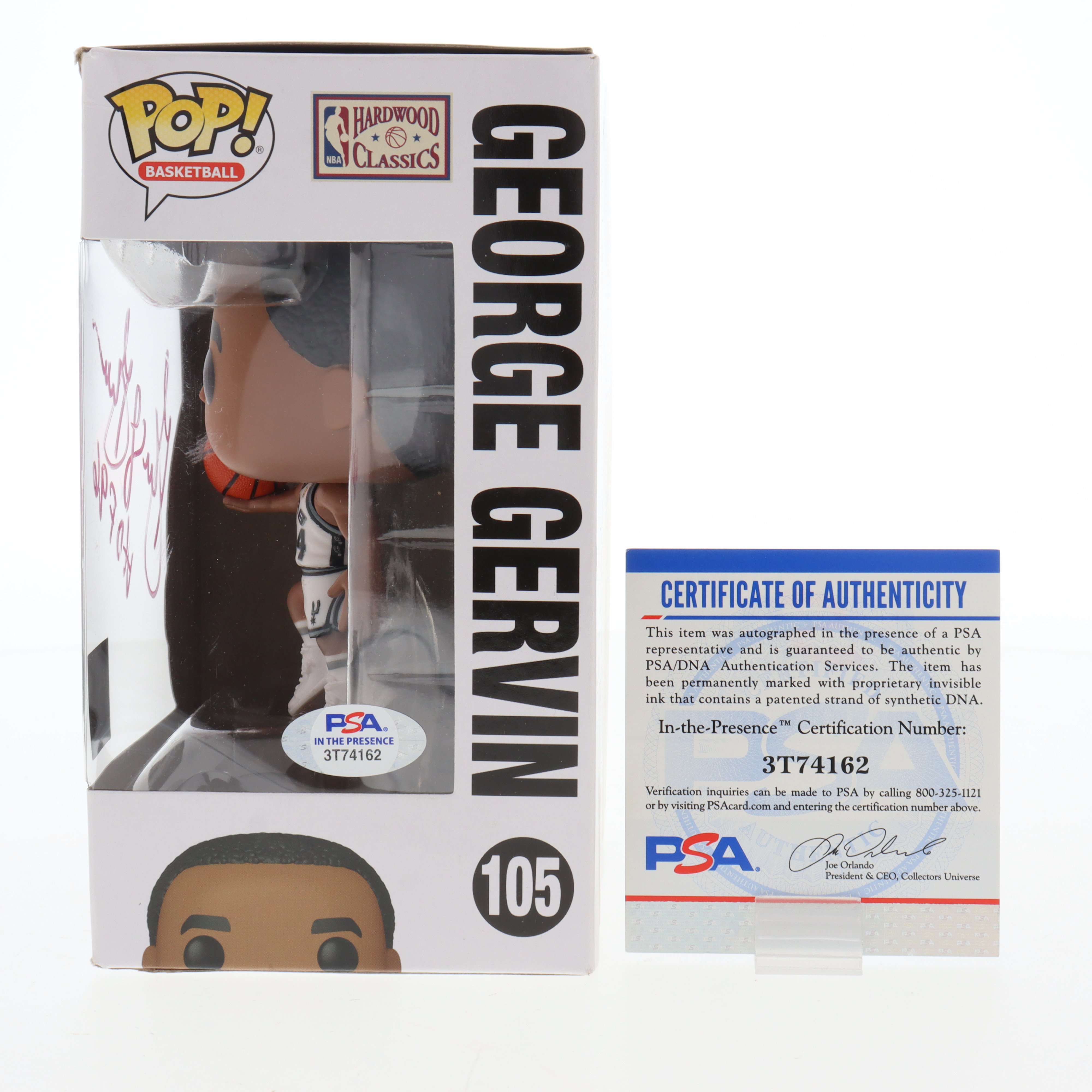 George Gervin Signed Spurs #105 Funko Pop! Vinyl Figure Inscribed "HOF 96" (PSA) at PristineAuction.com George Gervin Signed Spurs #105 Funko Pop! Vinyl Figure Inscribed "HOF 96" (PSA) at PristineAuction.com