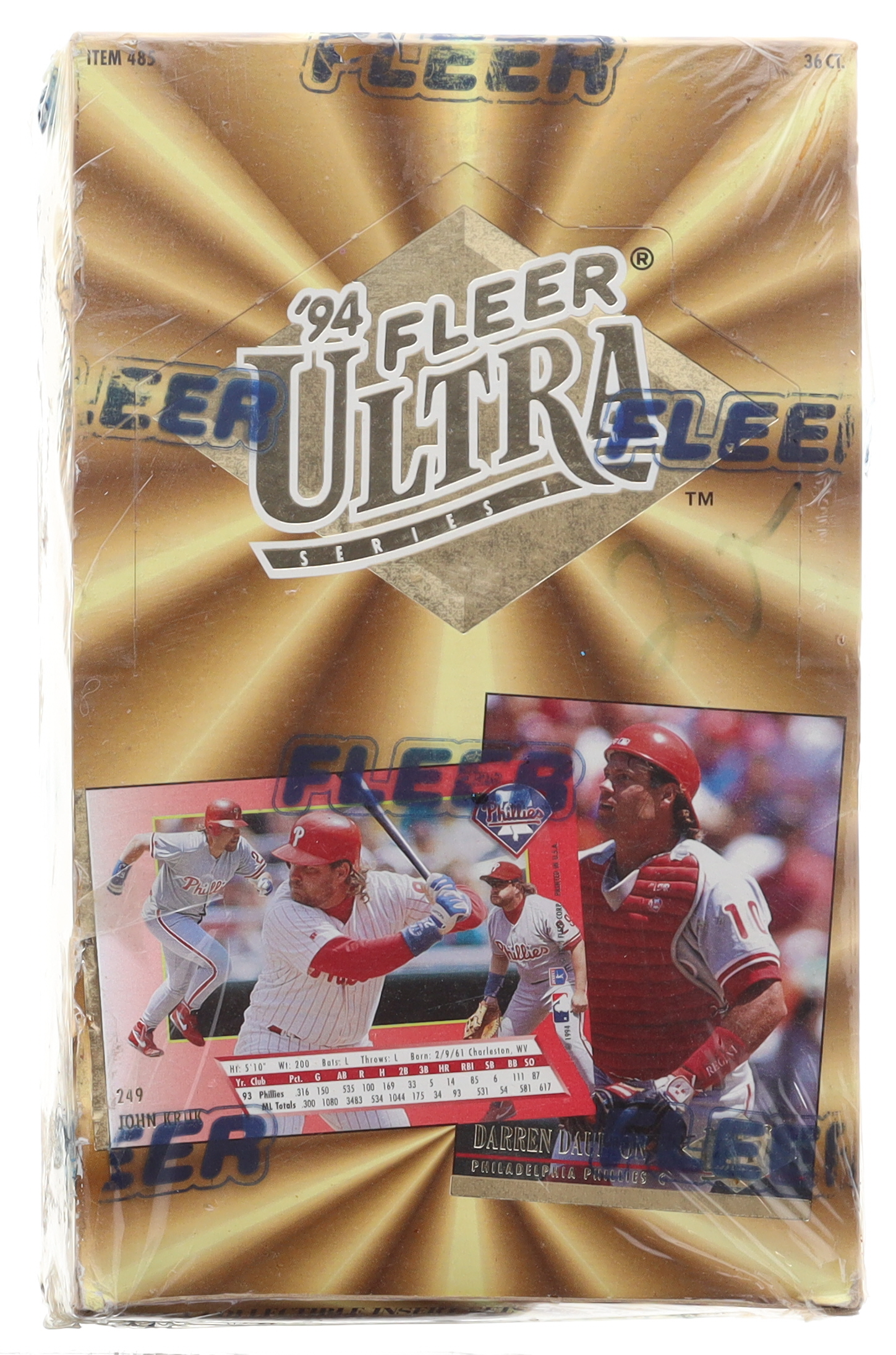 1994 Fleer Ultra Series 1 Baseball Hobby Box with (36) Packs at PristineAuction.com 1994 Fleer Ultra Series 1 Baseball Hobby Box with (36) Packs at PristineAuction.com