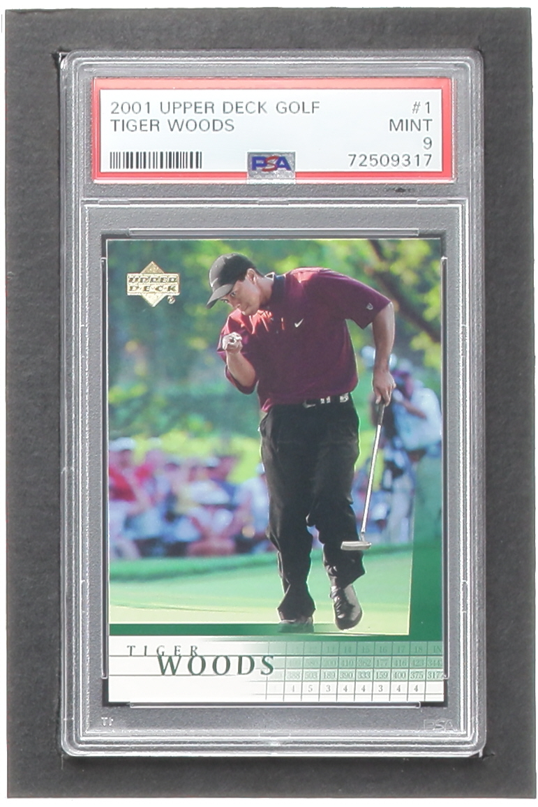 Tiger Woods 2001 Upper Deck #1 RC (PSA 9) at PristineAuction.com Tiger Woods 2001 Upper Deck #1 RC (PSA 9) at PristineAuction.com