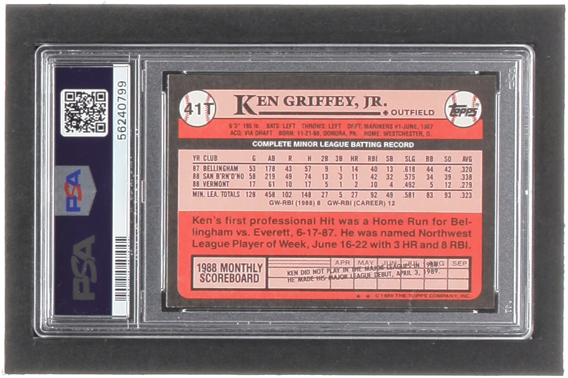 Ken Griffey Jr. 1989 Topps Traded #41T RC (PSA 9) at PristineAuction.com Ken Griffey Jr. 1989 Topps Traded #41T RC (PSA 9) at PristineAuction.com