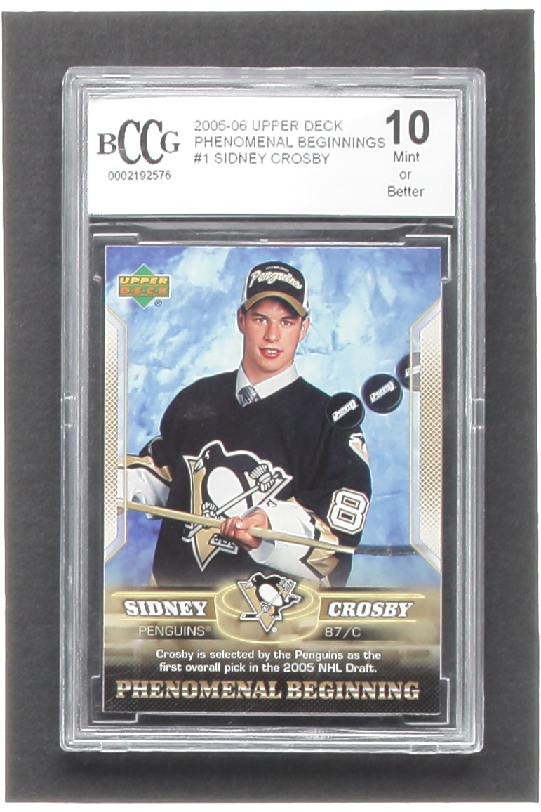 Sidney Crosby 2005-06 Upper Deck Phenomenal Beginnings #1 (BCCG 10) at PristineAuction.com Sidney Crosby 2005-06 Upper Deck Phenomenal Beginnings #1 (BCCG 10) at PristineAuction.com